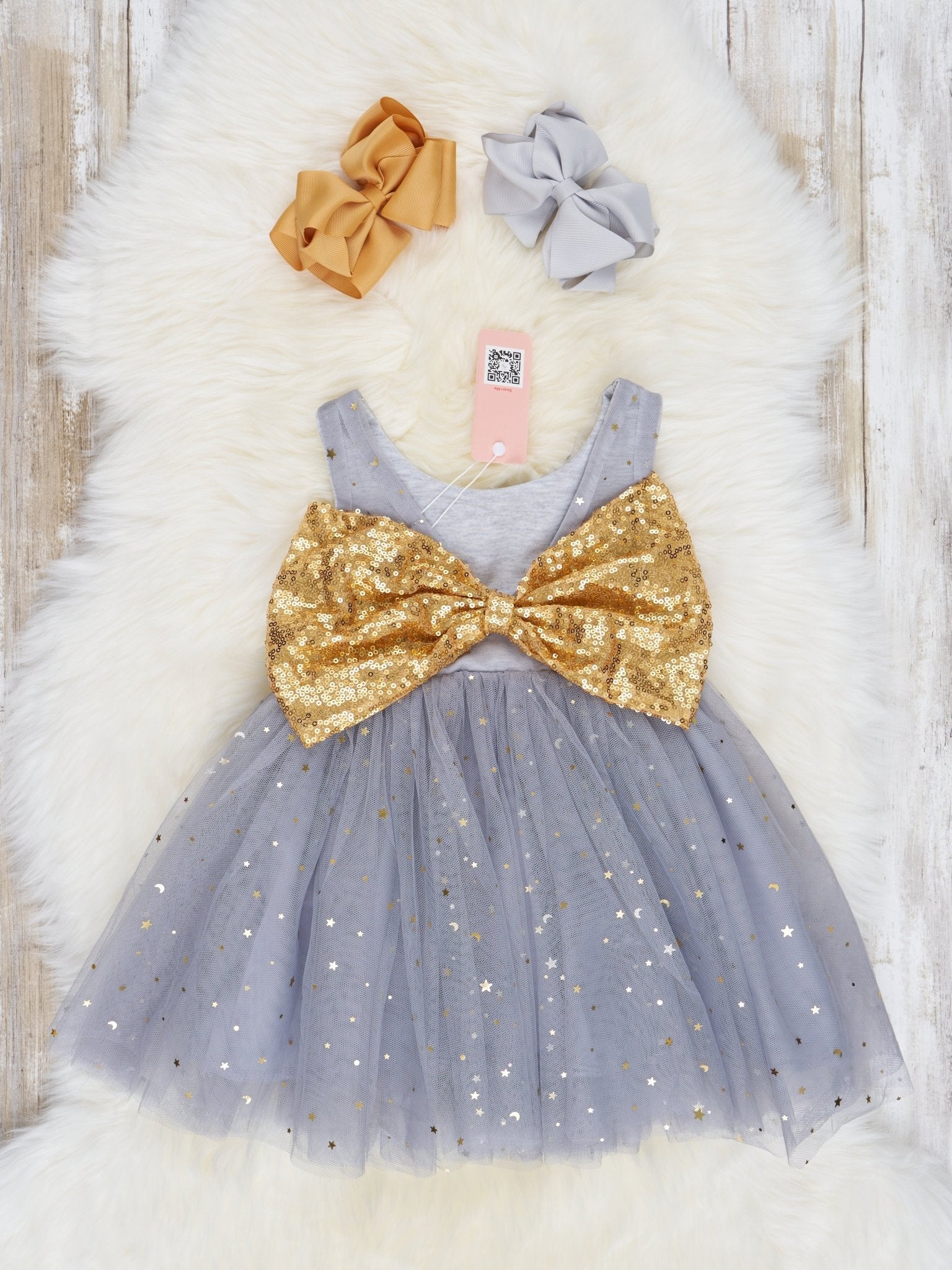 Silver Sparkly Tulle Tank Dress - Marie Nicole Clothing