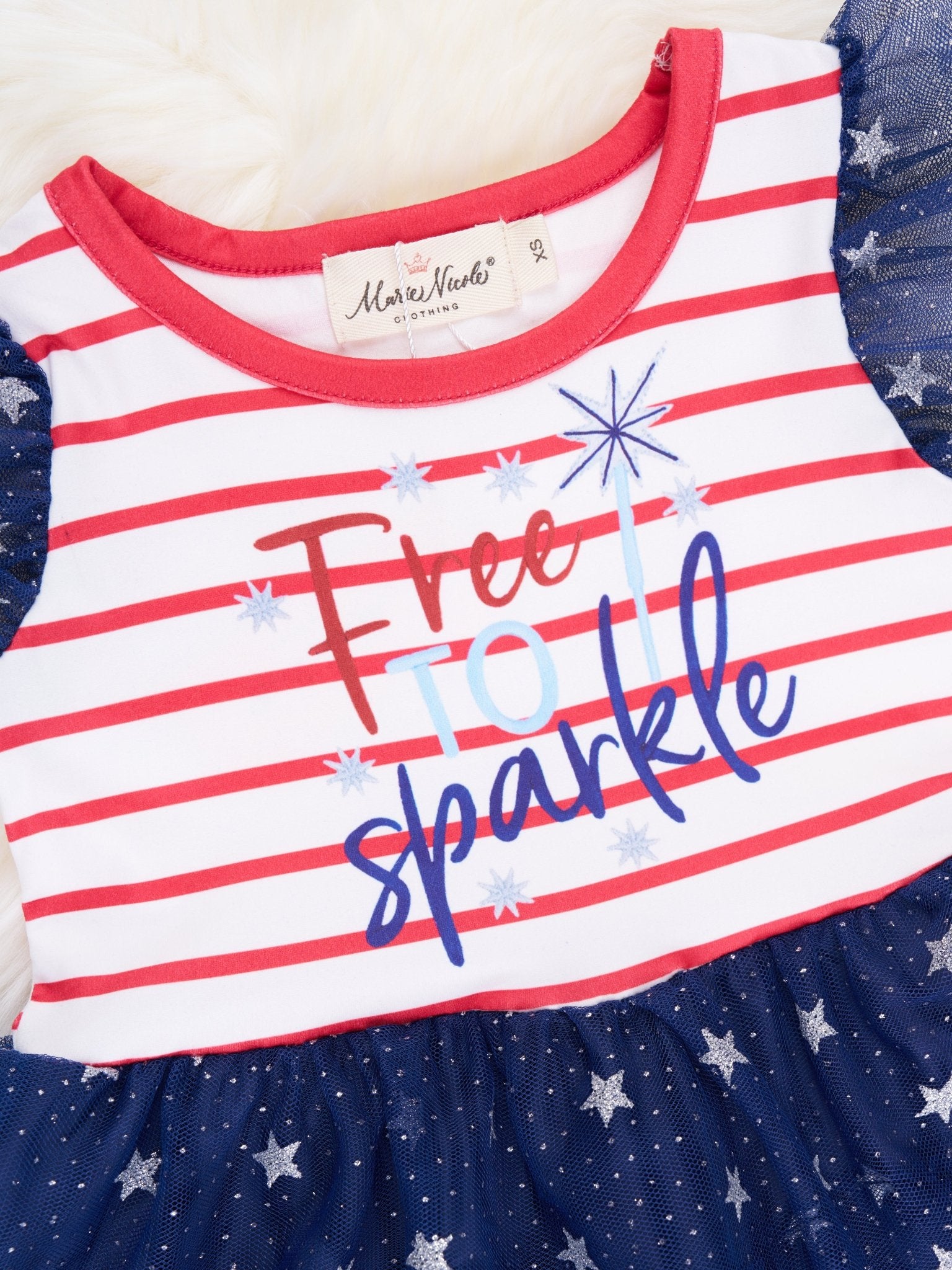 "Free To Sparkle" Tulle Ruffle Dress - Marie Nicole Clothing