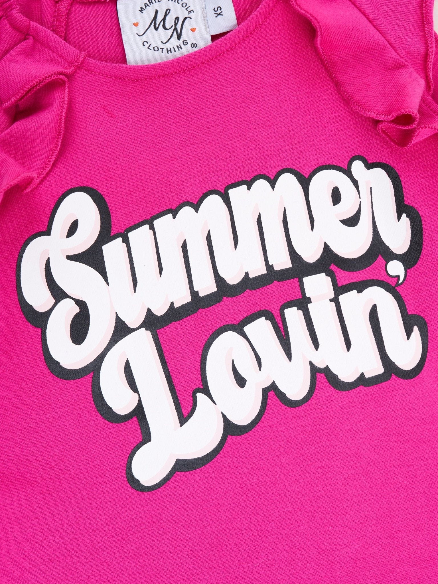 "Summer Lovin" Ruffle Denim Outfit - Marie Nicole Clothing