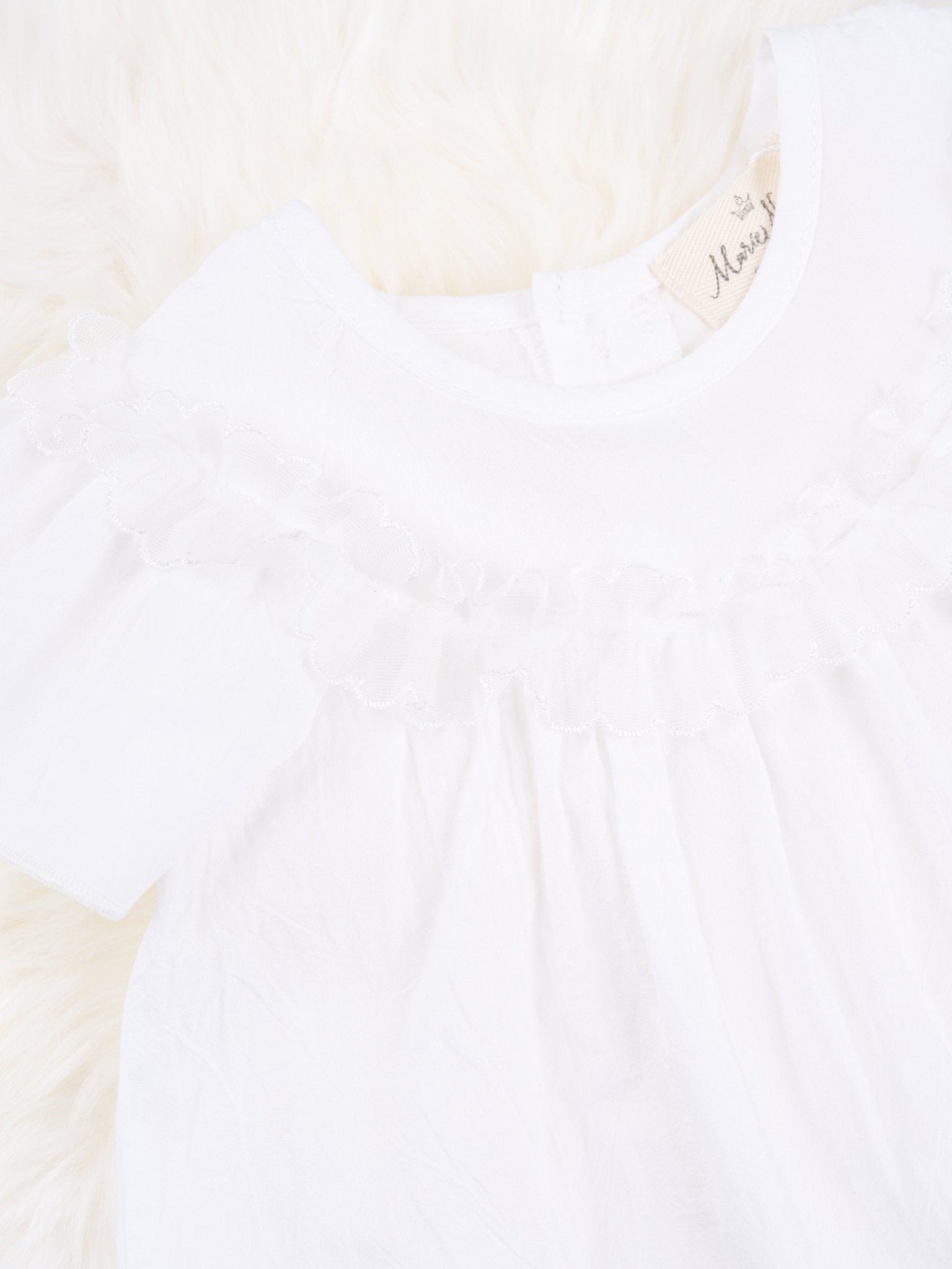 White Top & Polka Dot Bloomers Outfit - Marie Nicole Clothing