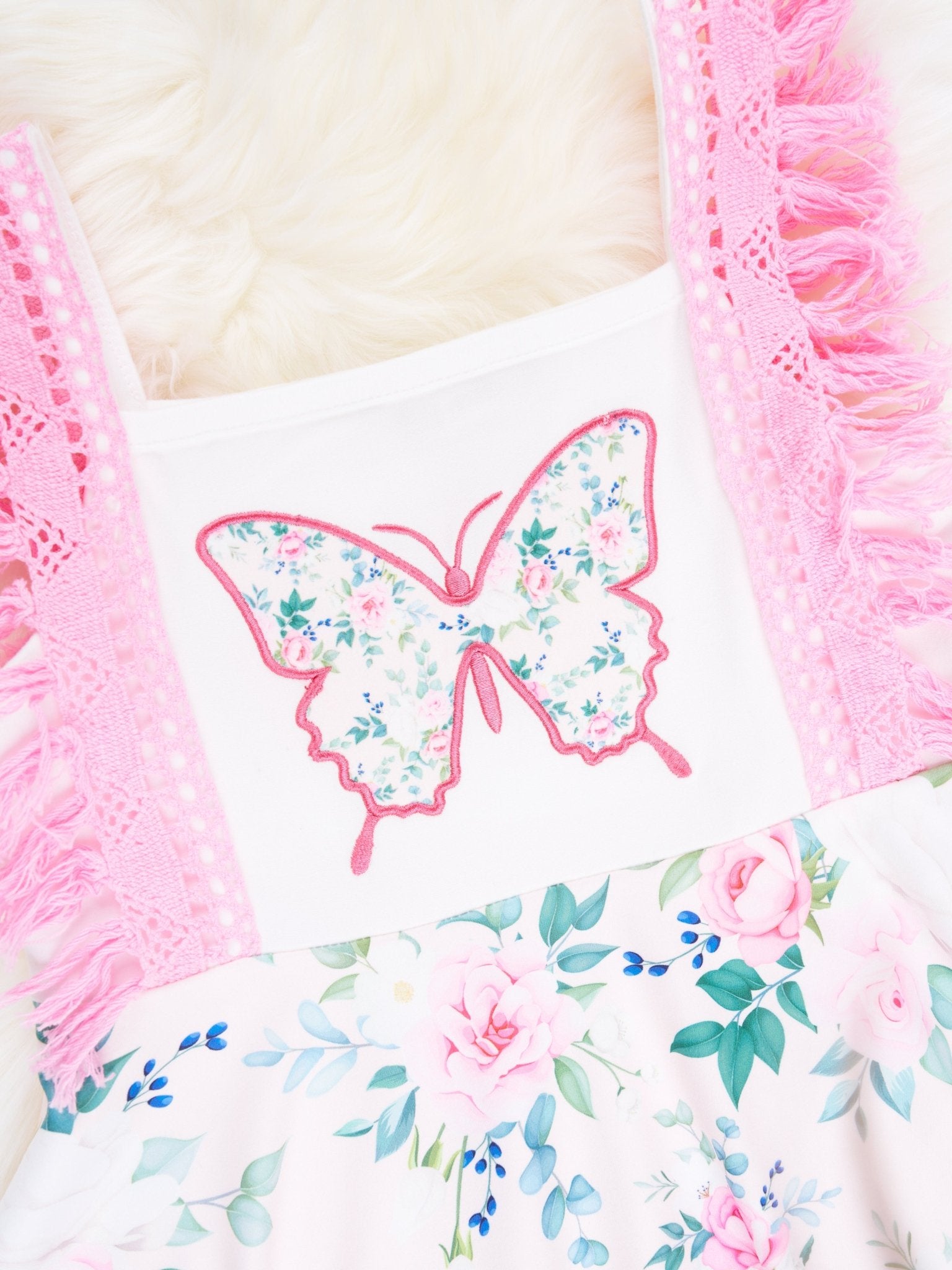 Floral Butterfly Tank Dress - Marie Nicole Clothing