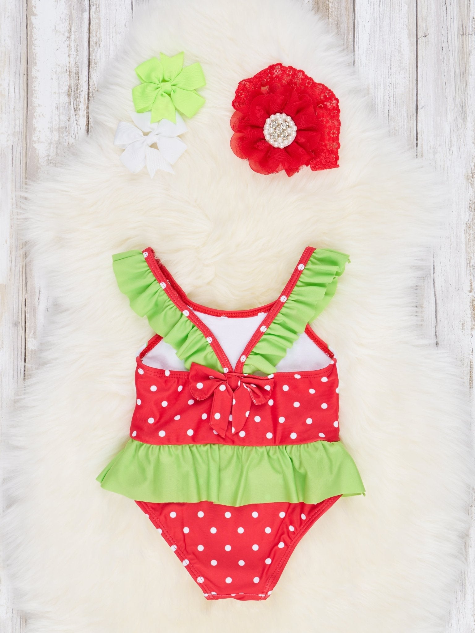 Watermelon Ruffle One - Piece Swimsuit - Marie Nicole Clothing