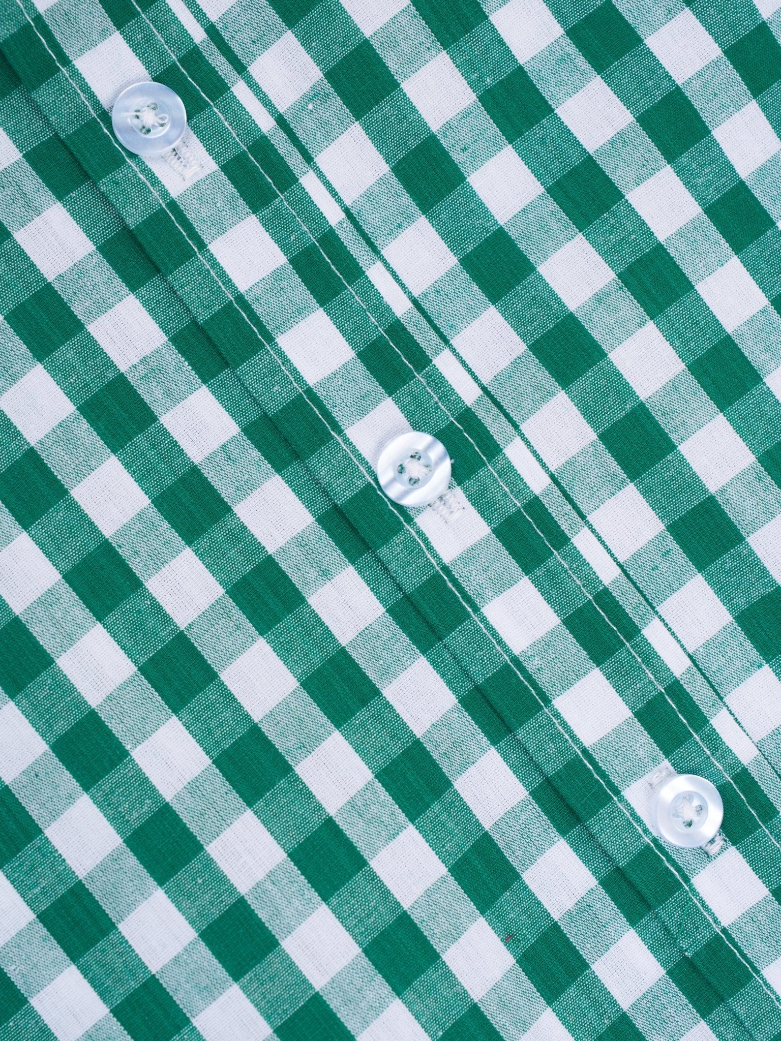Green Gingham Polo - Marie Nicole Clothing