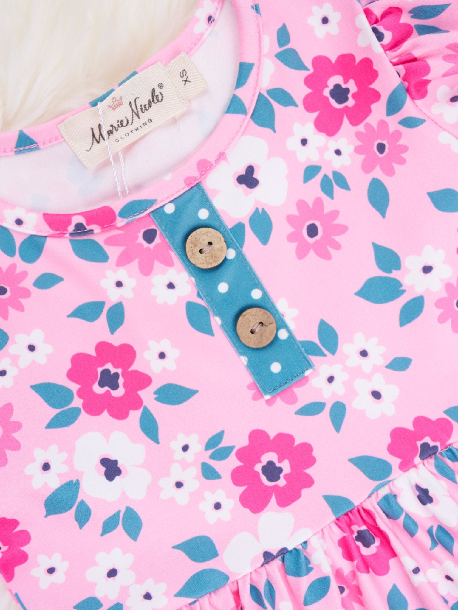 Pink Buttercup Ruffle Dress - Marie Nicole Clothing