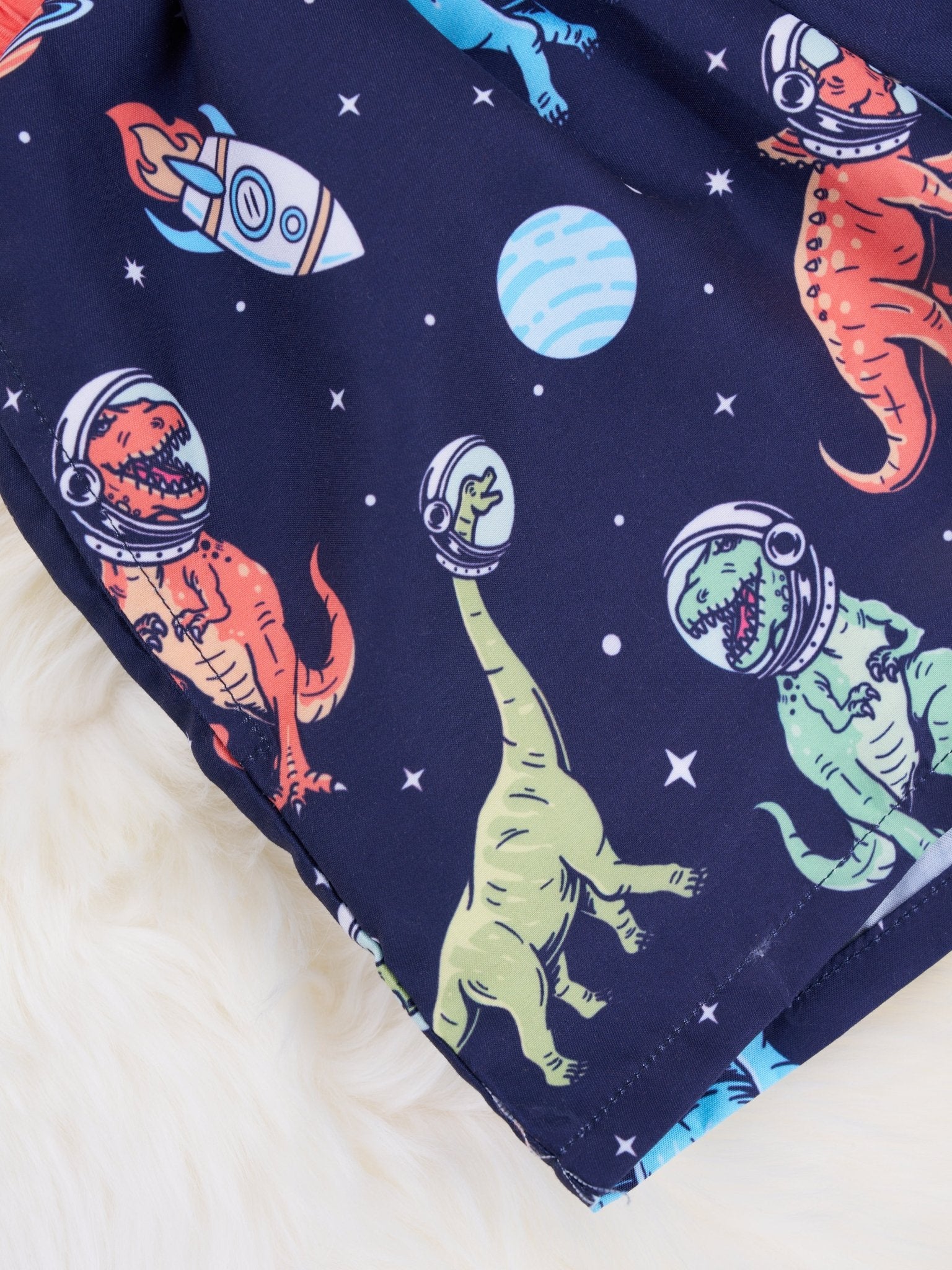 Space Dino Swim Trunks - Marie Nicole Clothing