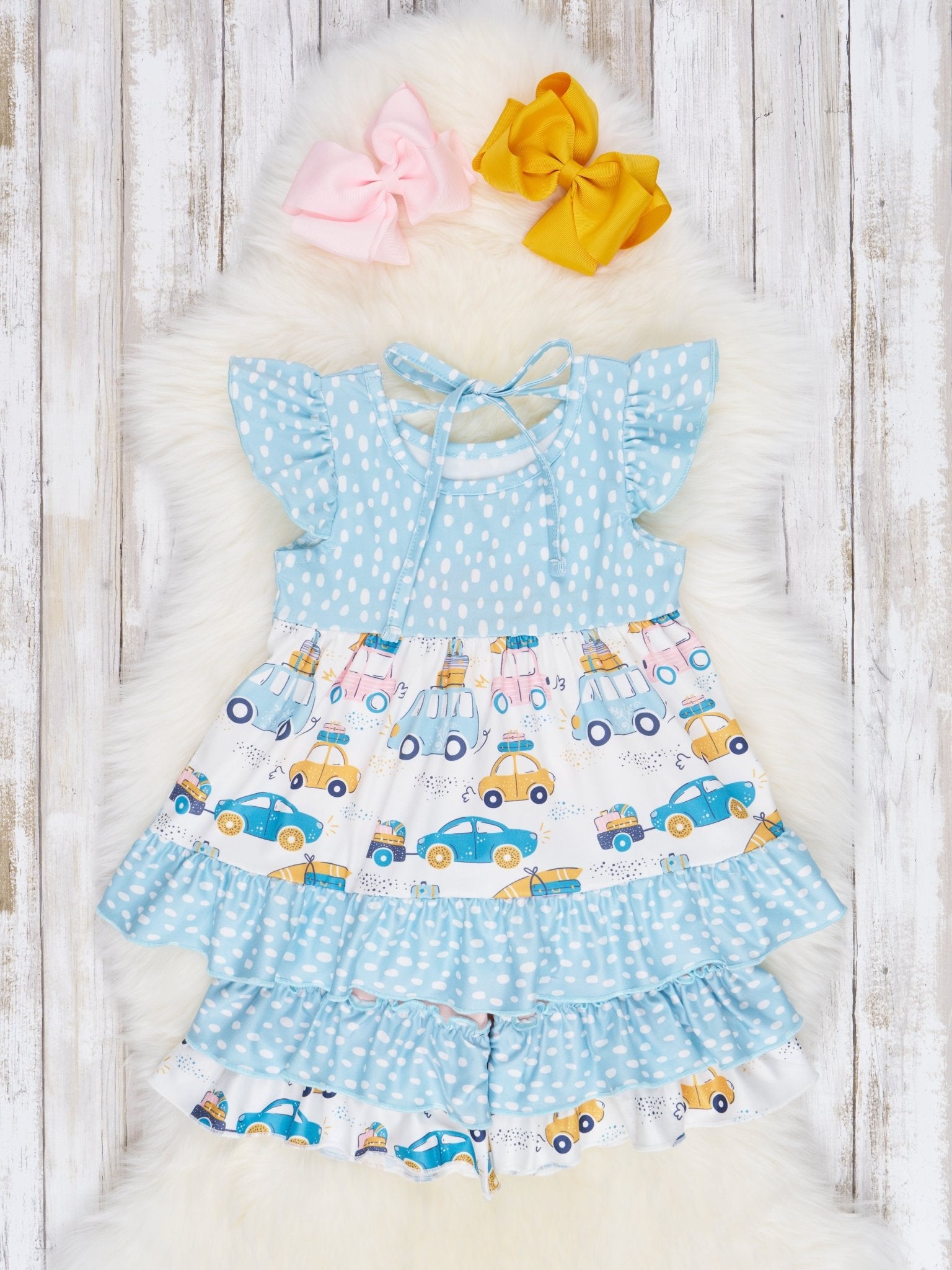 Road Trip Ruffle Outfit - Marie Nicole Clothing