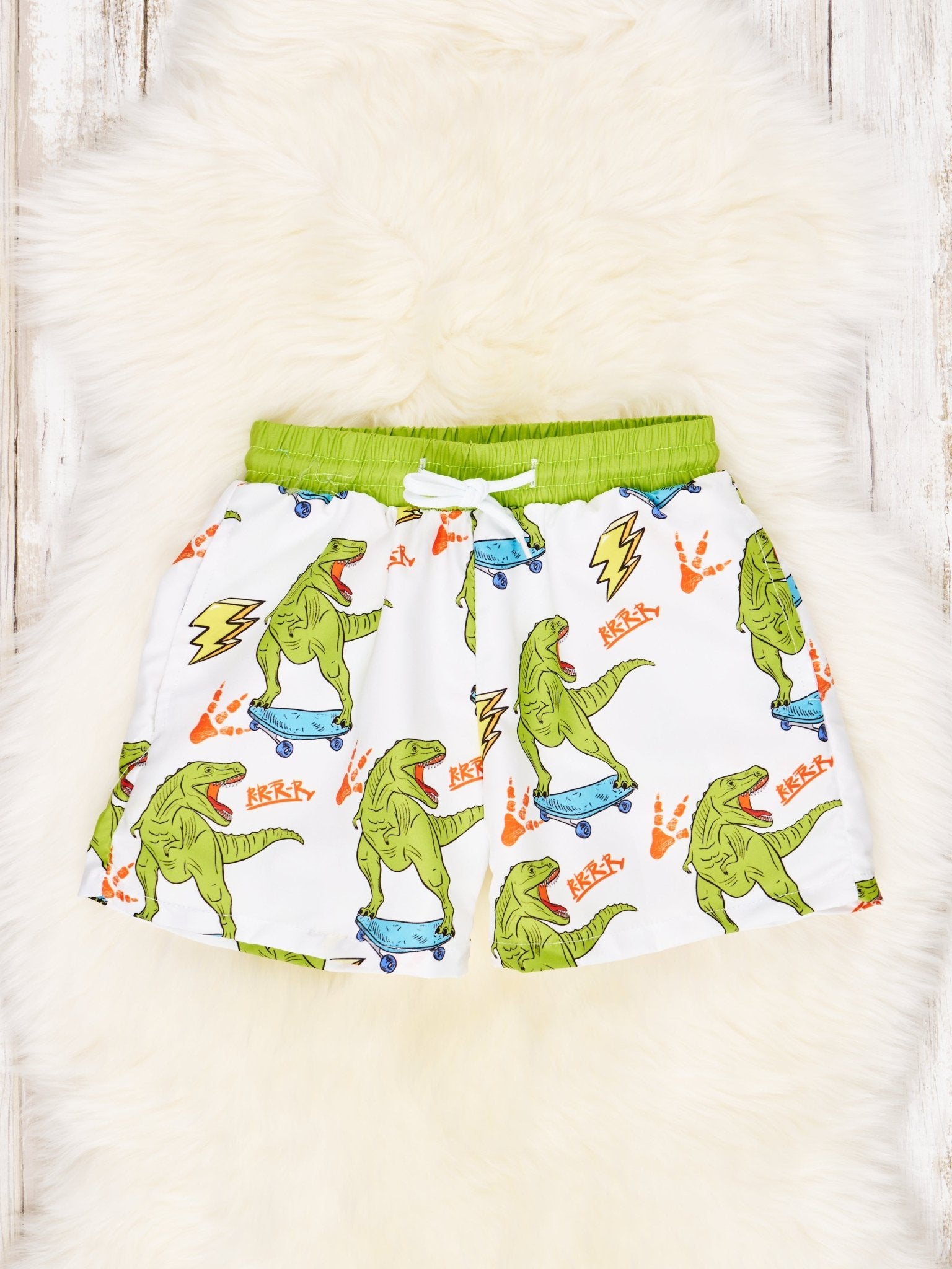 Skateboarding T - Rex Swim Trunks - Marie Nicole Clothing