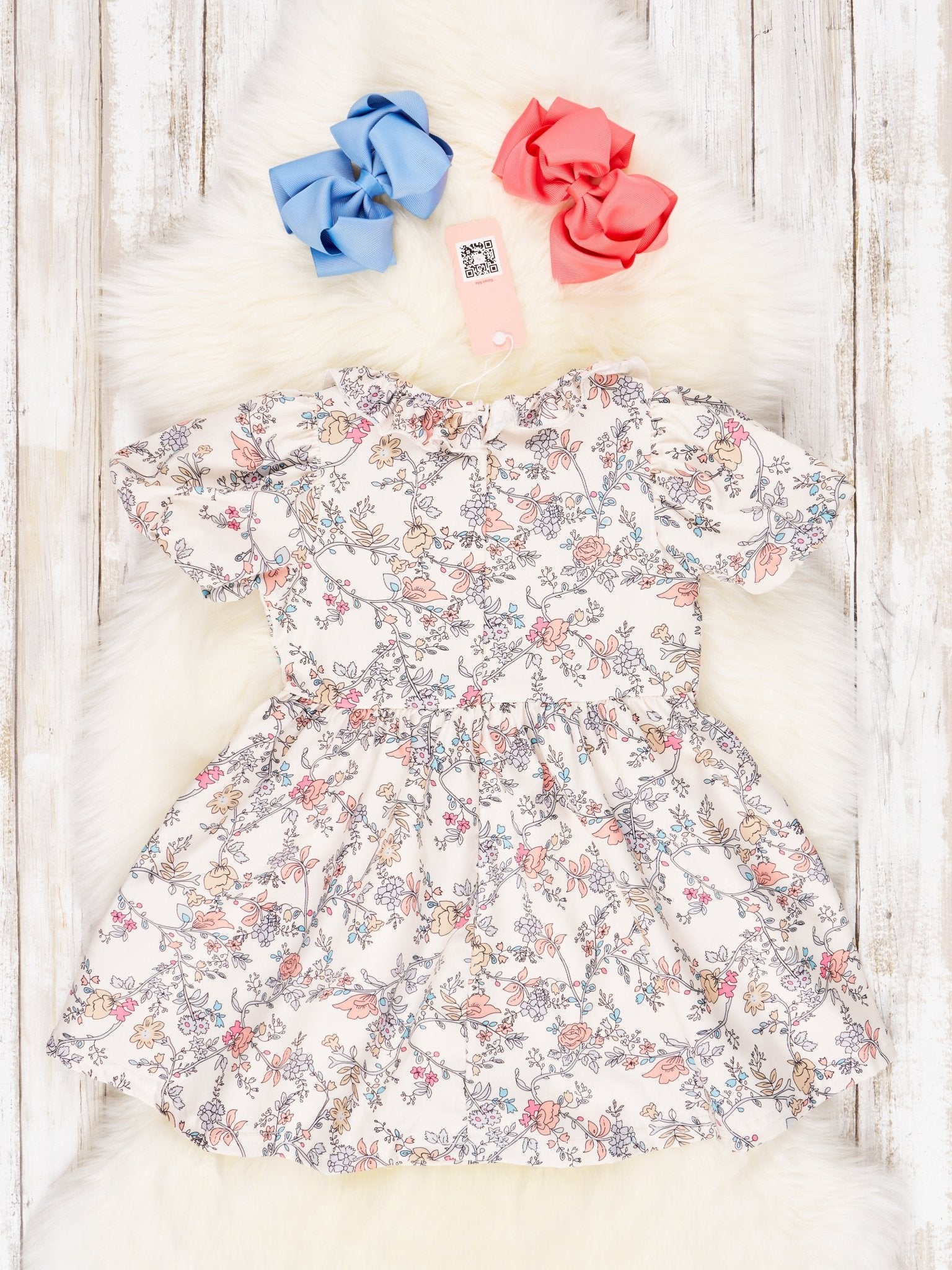 Vintage Rose Ruffle Dress - Marie Nicole Clothing