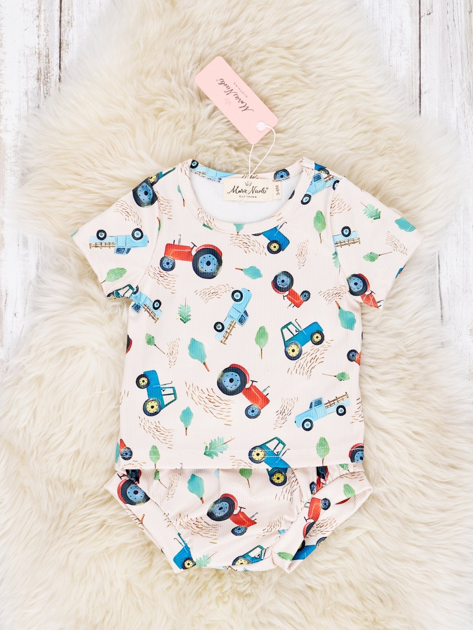 Tractor Bloomers Outfit - Marie Nicole Clothing