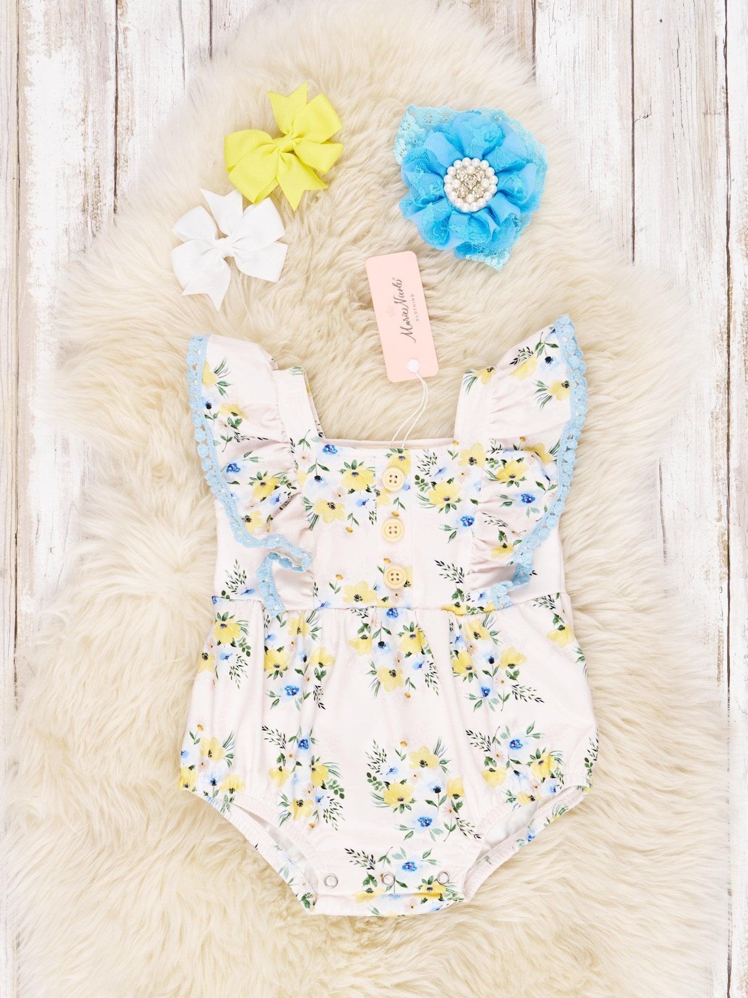 Daffodil Ruffle Romper - Marie Nicole Clothing