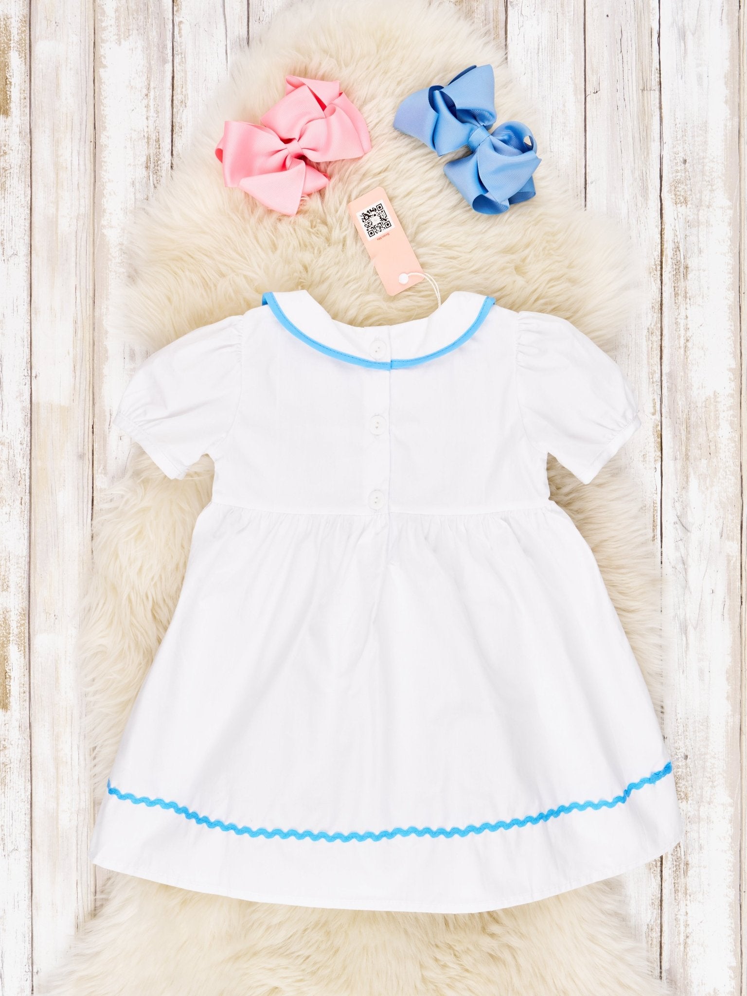 Smocked Sail Boat Vintage Dress - Marie Nicole Clothing