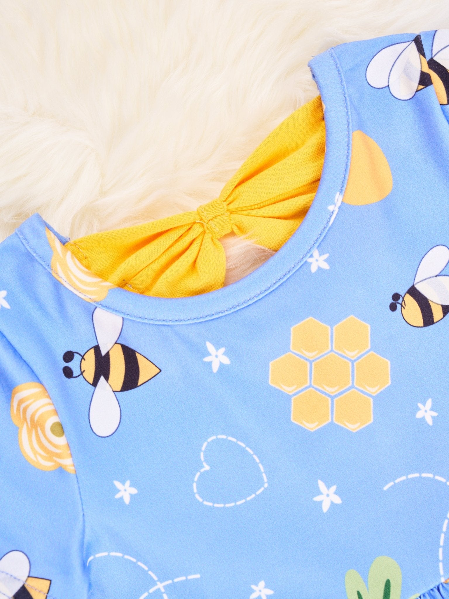 Bold Bees Ruffle Dress - Marie Nicole Clothing