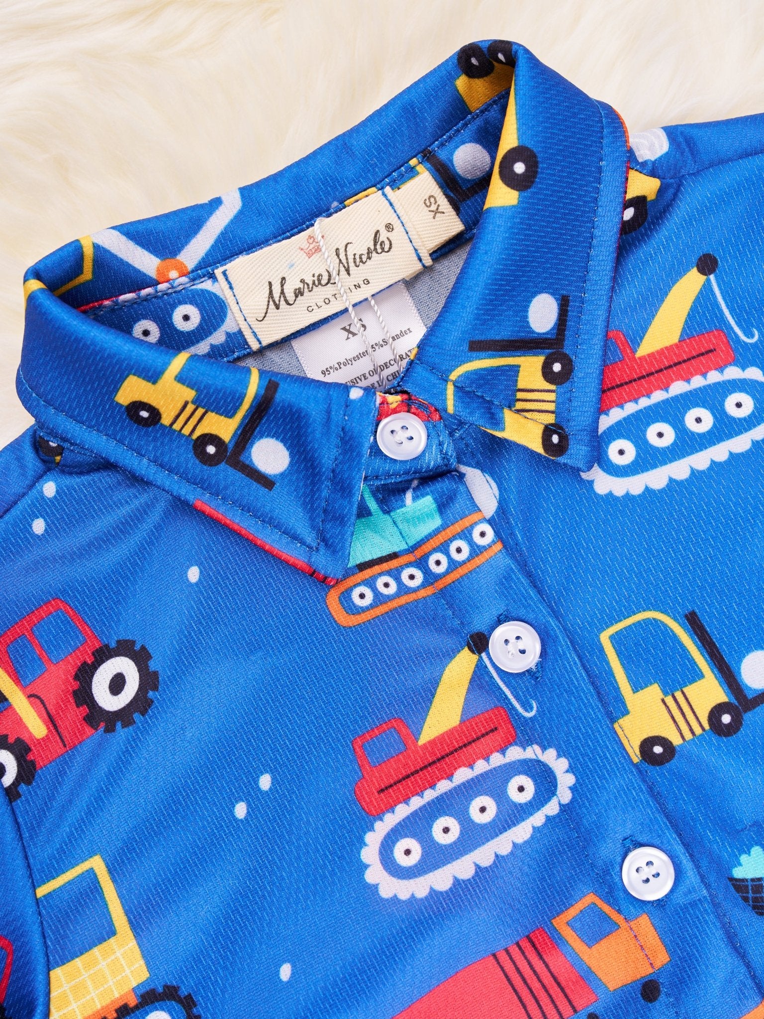 Blue Construction Polo Outfit - Marie Nicole Clothing