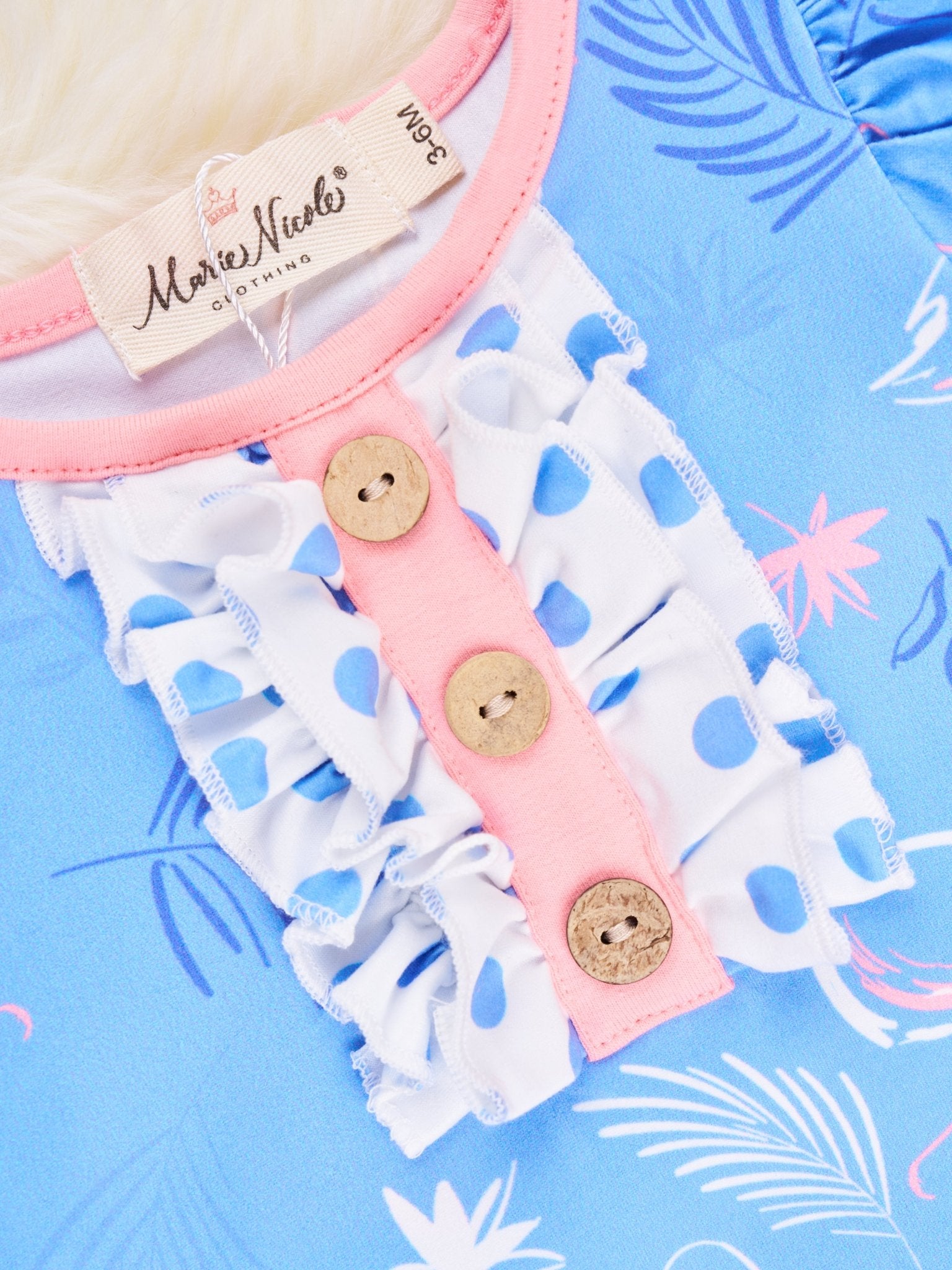 Fun Flamingo Ruffle Romper - Marie Nicole Clothing