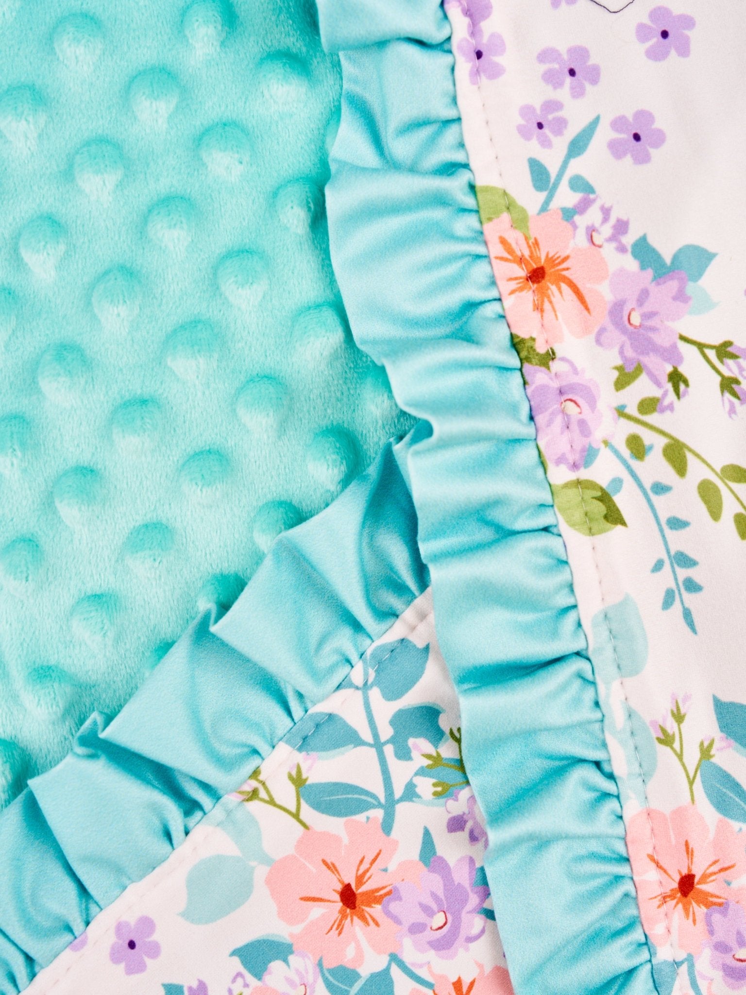 Coral Buttercup Minky Blanket - Marie Nicole Clothing