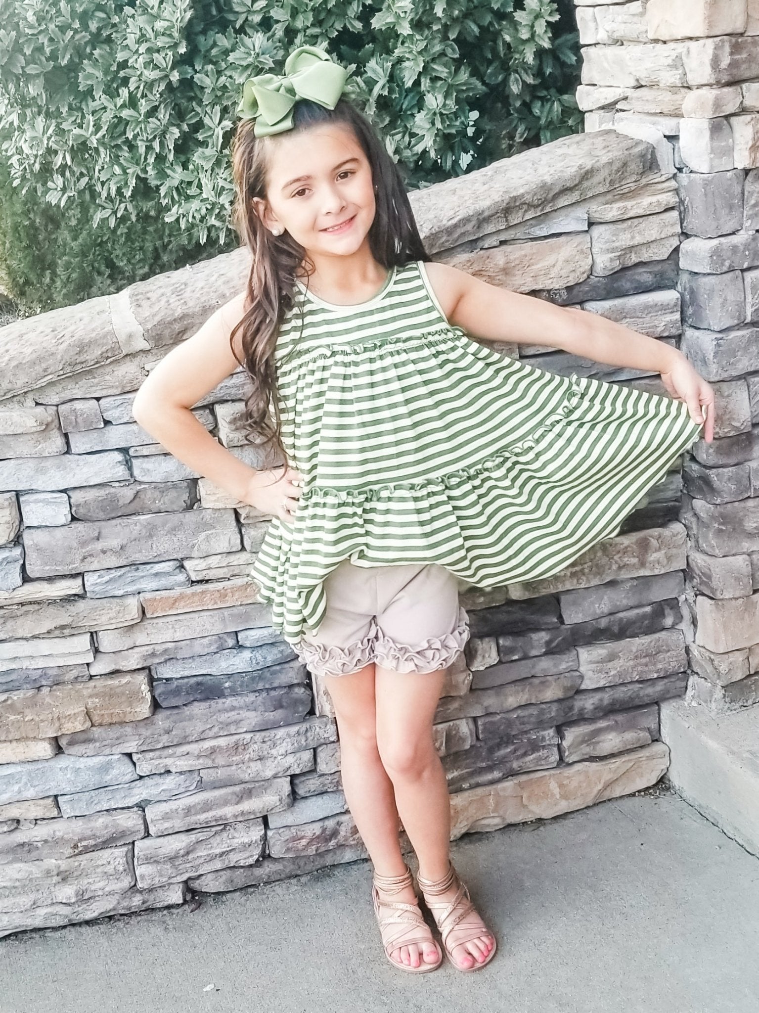 Cotton Icing Shorts - Taupe - Marie Nicole Clothing