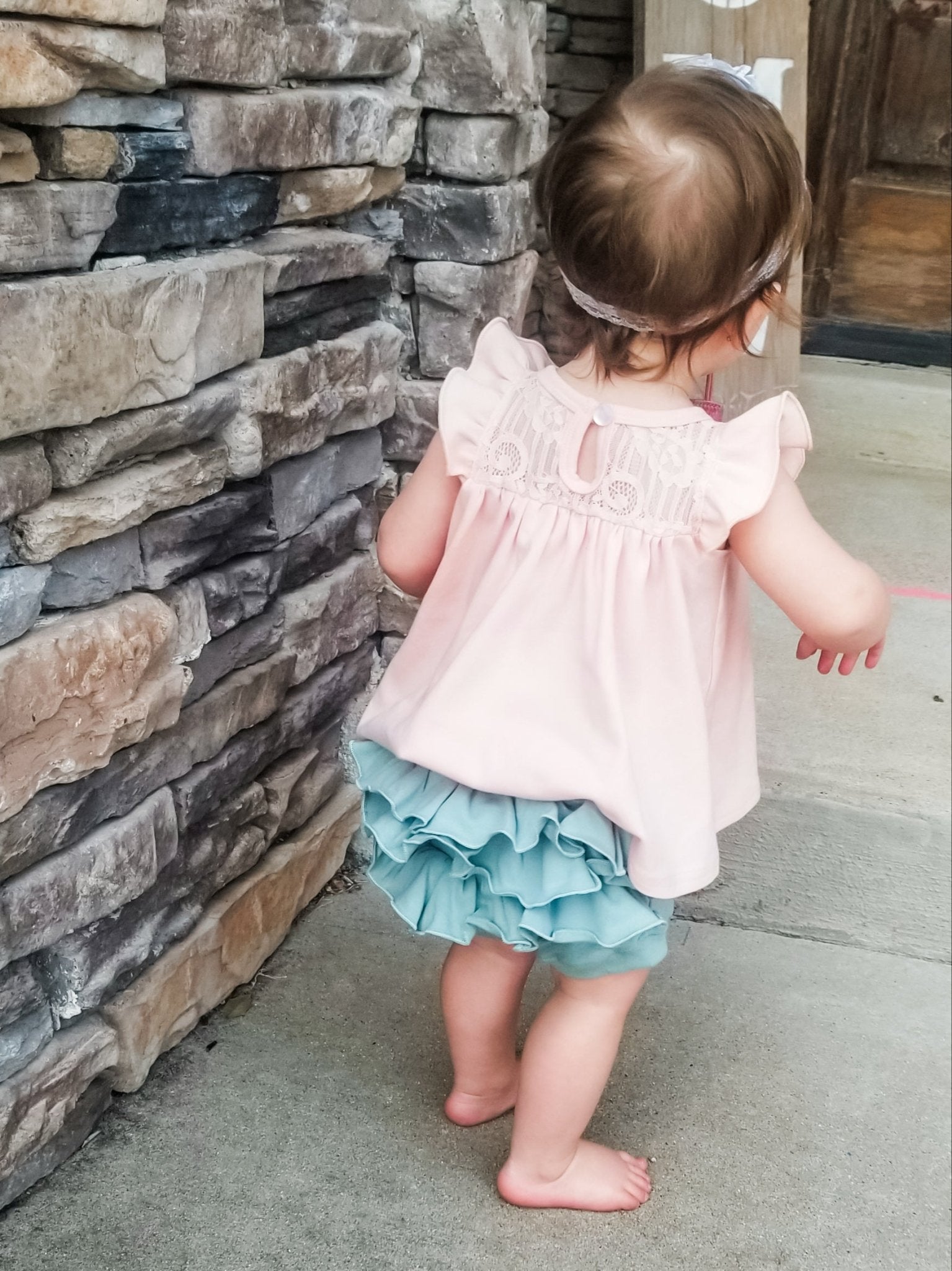 Ruffle Bloomer - Nile Blue - Marie Nicole Clothing