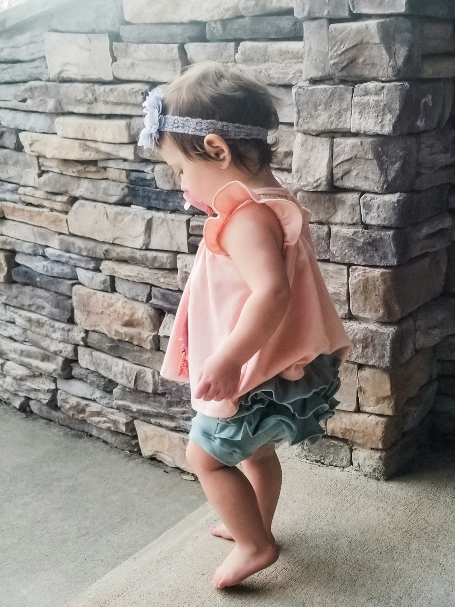 Ruffle Bloomer - Nile Blue - Marie Nicole Clothing