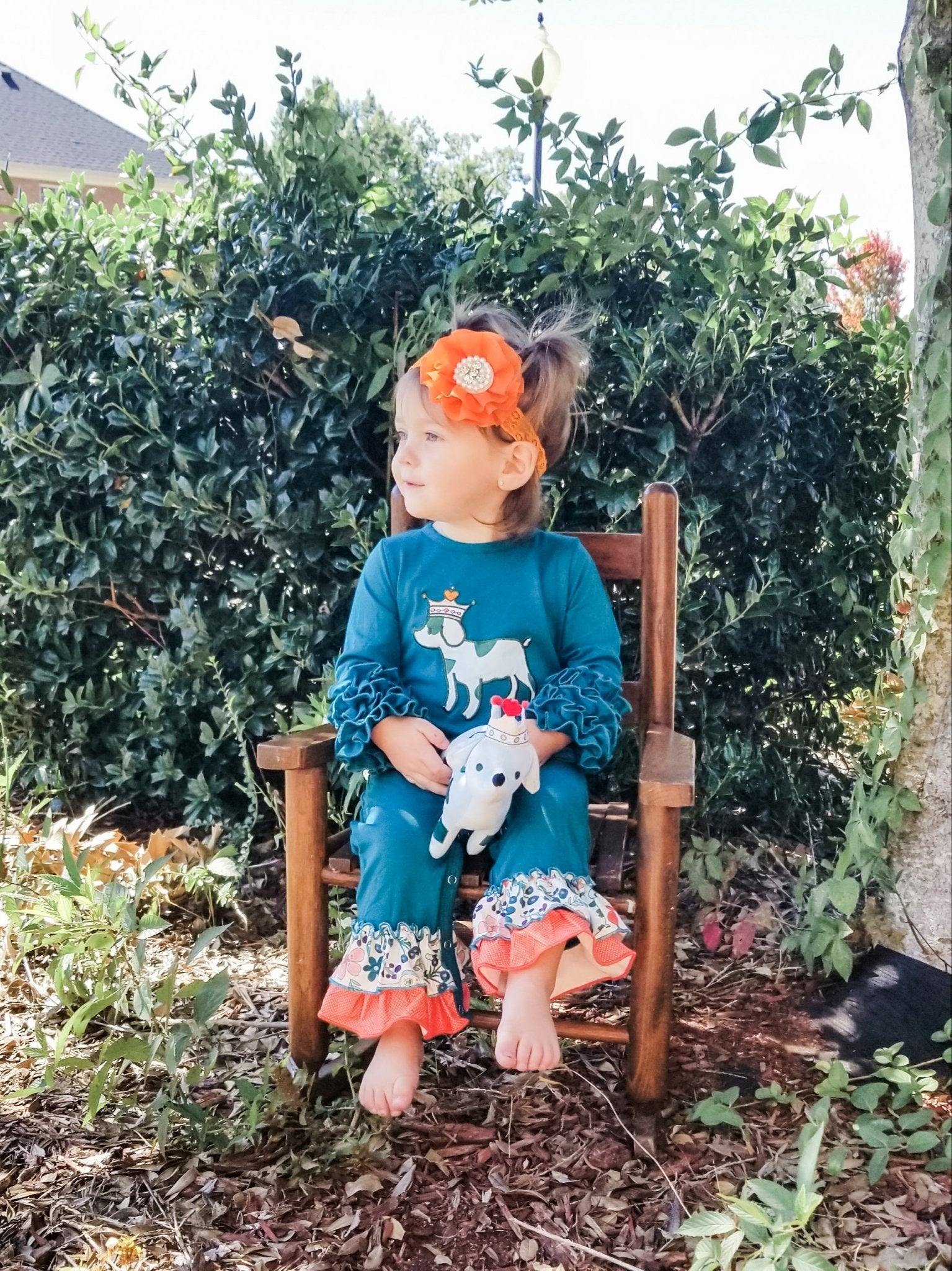 MNC Royal Pups™ - Eloise Icing Ruffle Romper - Marie Nicole Clothing