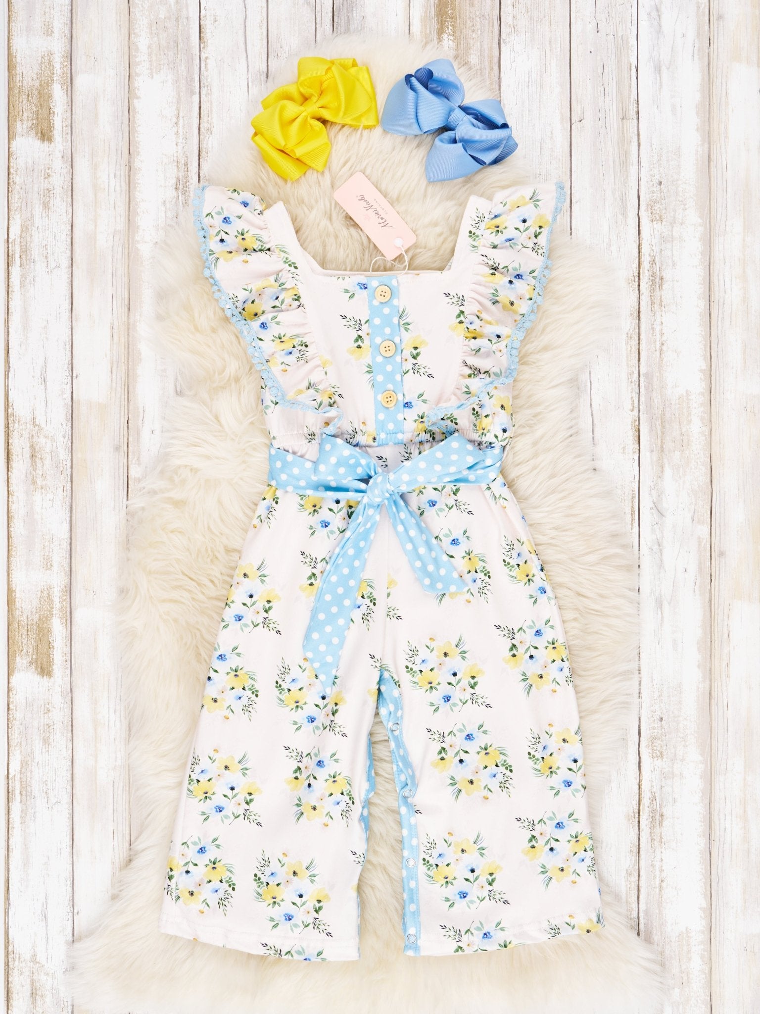 Daffodil Ruffle Jumpsuit - Marie Nicole Clothing