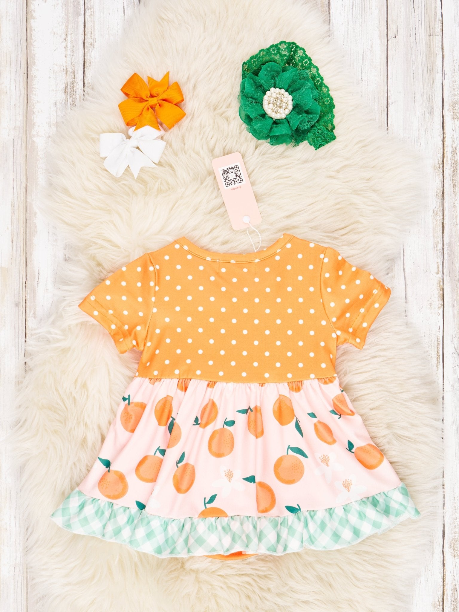 Oranges Vintage Ruffle Dressy Romper - Marie Nicole Clothing