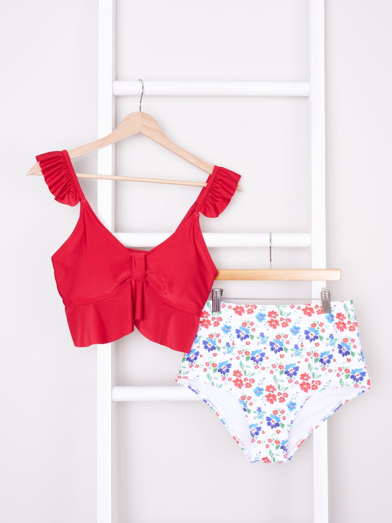 Mom & Me Red White & Blue Poppy Swimsuit - Marie Nicole Clothing