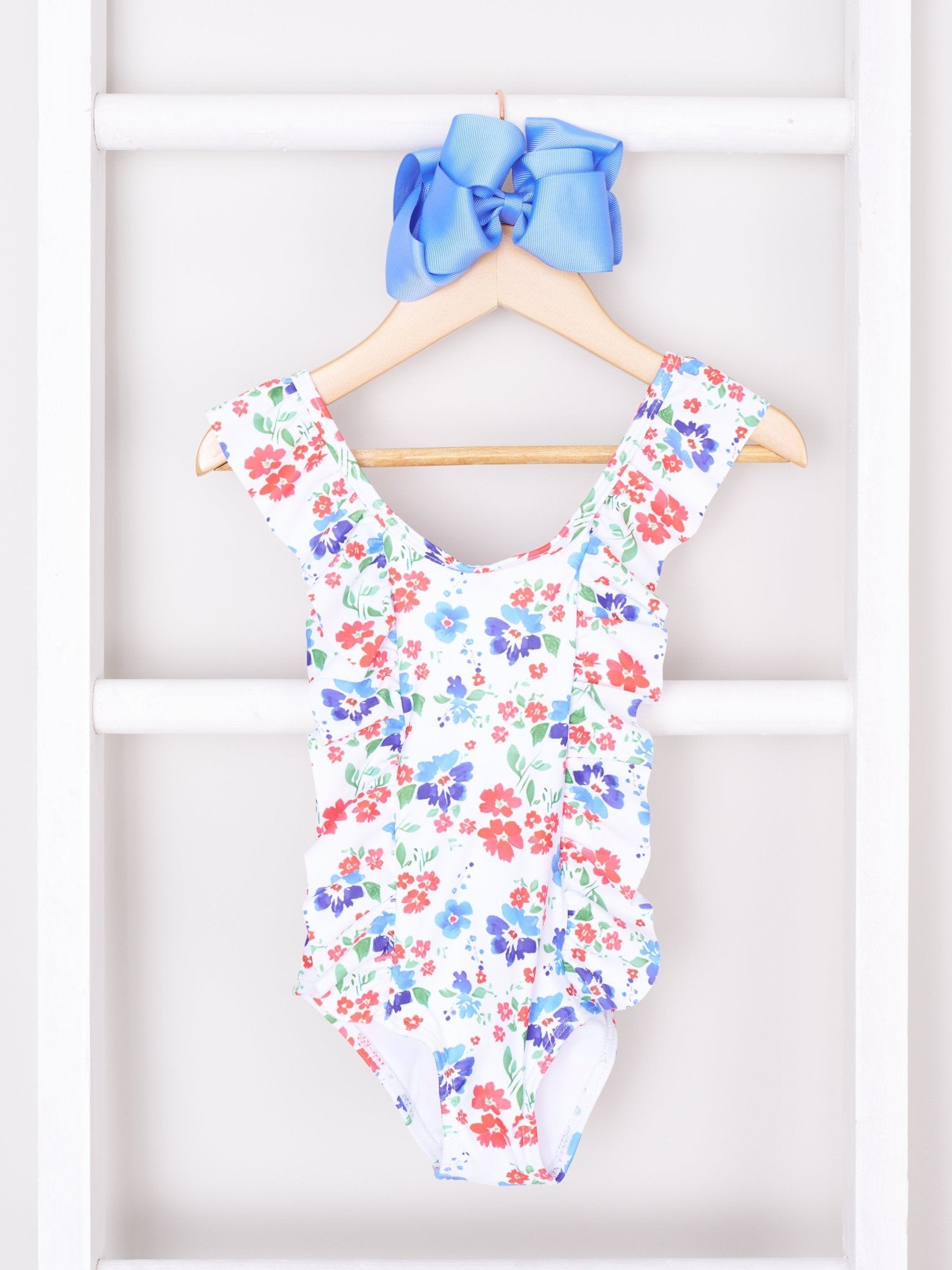 Mom & Me Red White & Blue Poppy Swimsuit - Marie Nicole Clothing