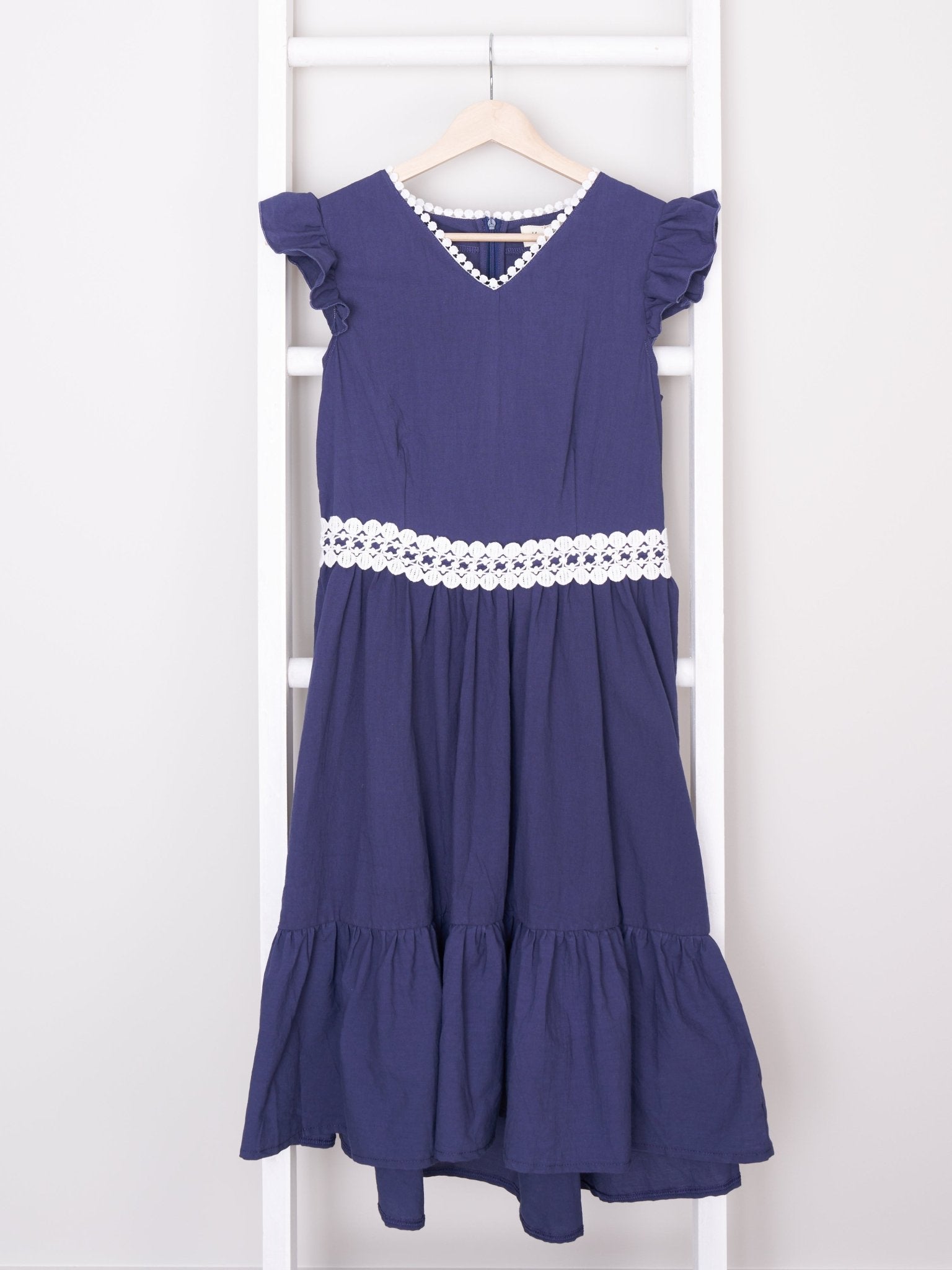 Mom & Me Navy Ruffle Dress & Bubble - Marie Nicole Clothing