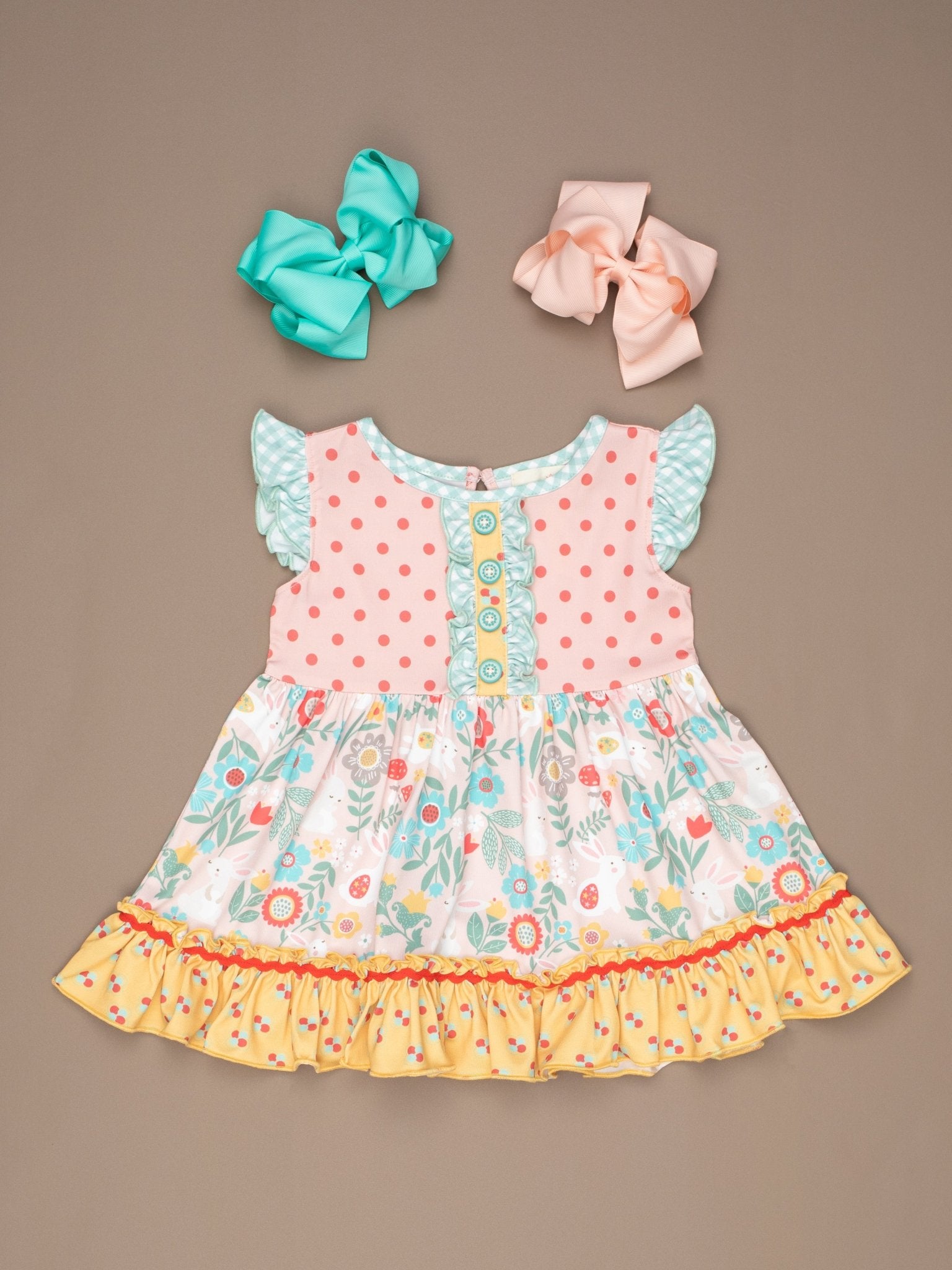 Lilly Belle Cottontail Ruffle Tank Dress - Marie Nicole Clothing