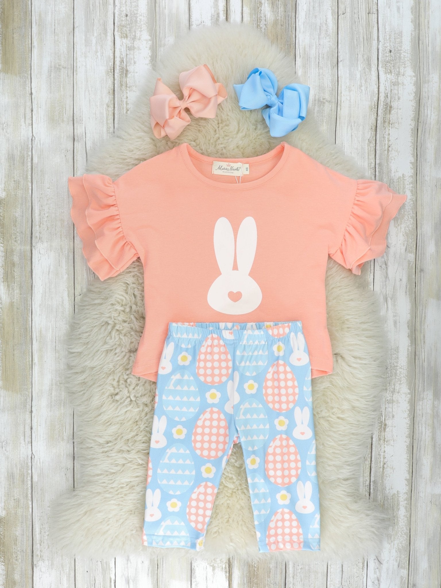 Orange Egg Ruffle Outfit - Marie Nicole Clothing