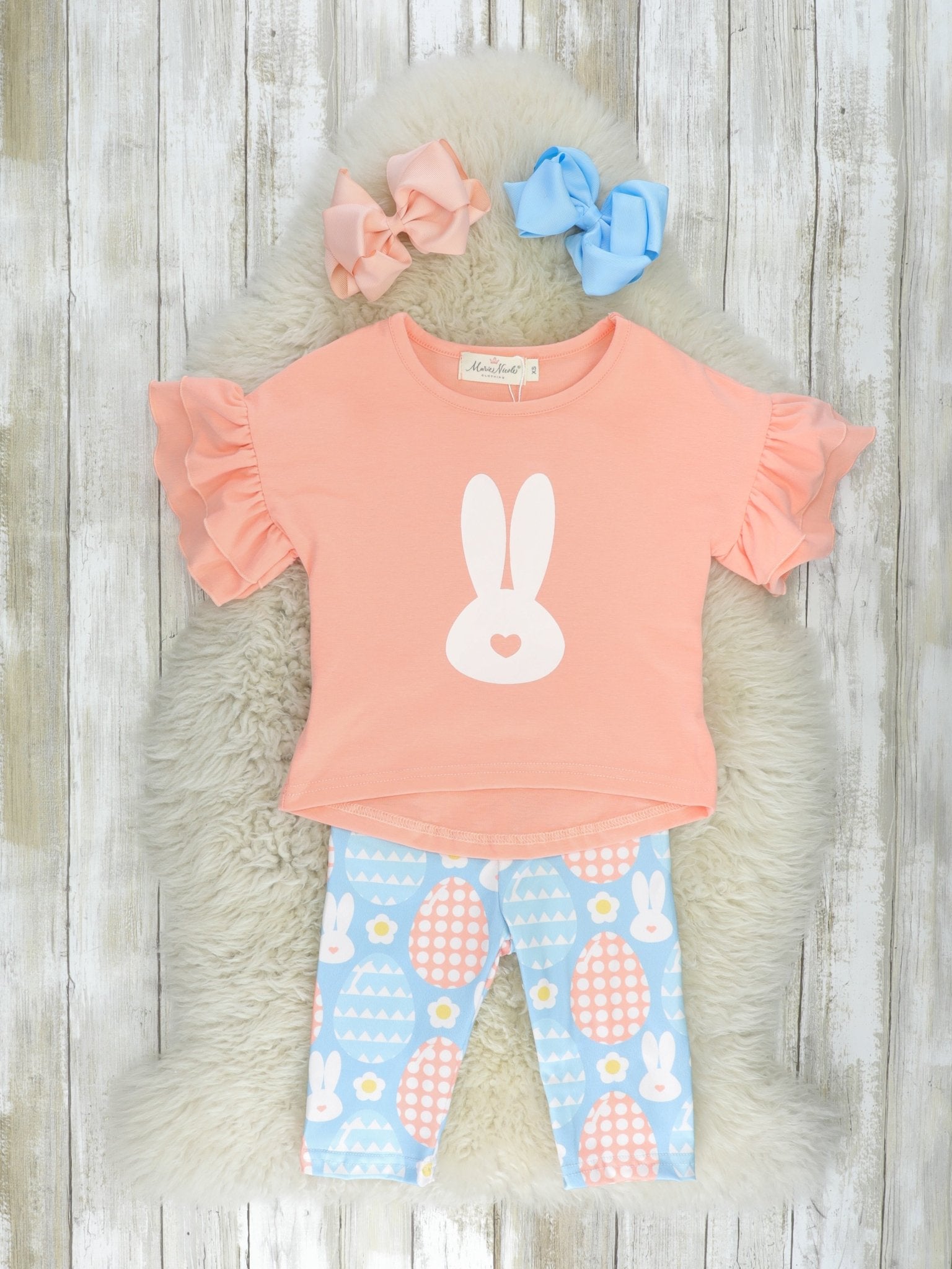 Orange Egg Ruffle Outfit - Marie Nicole Clothing