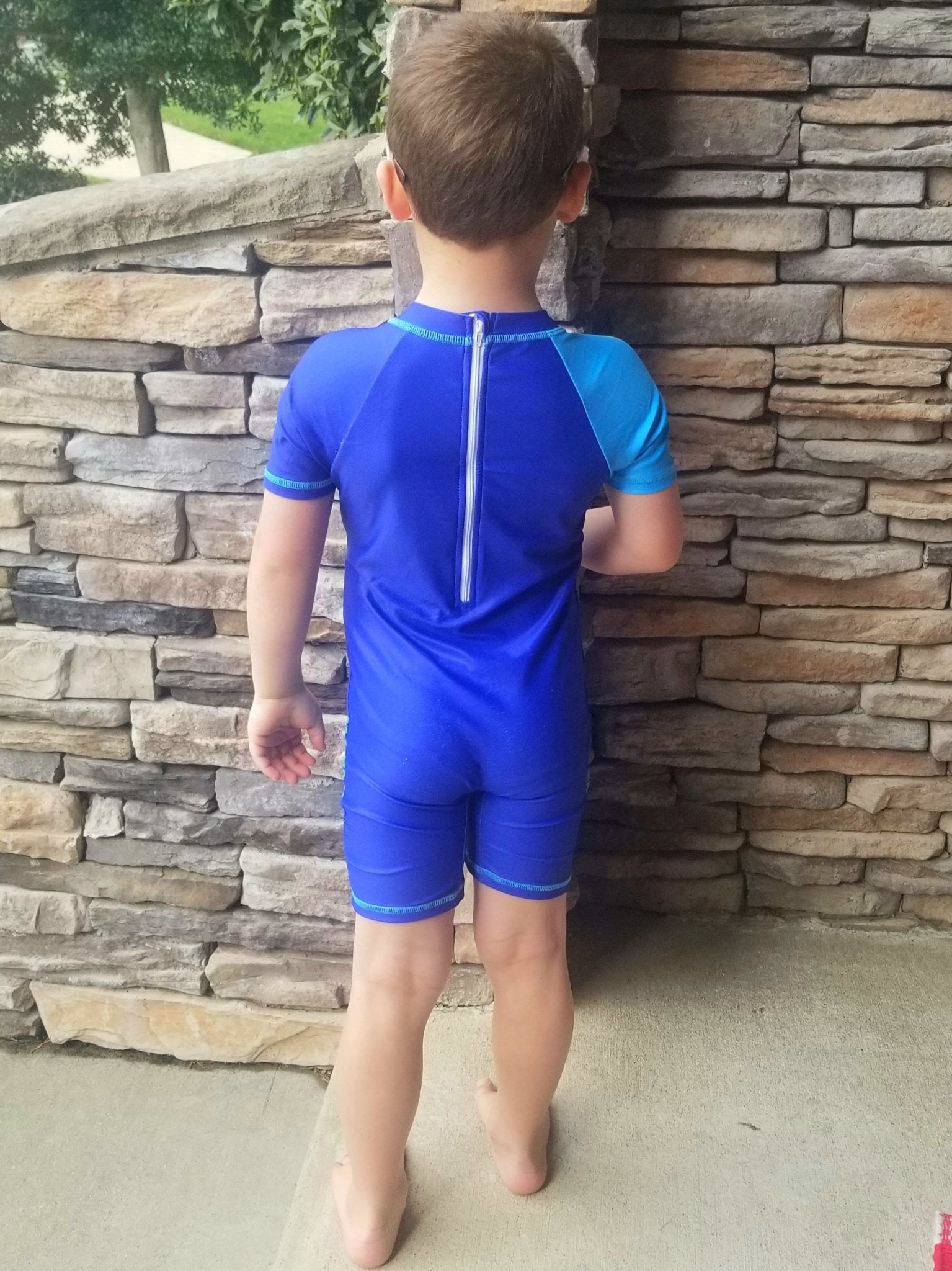 Blue Crocodile One - Piece Swimsuit - Marie Nicole Clothing