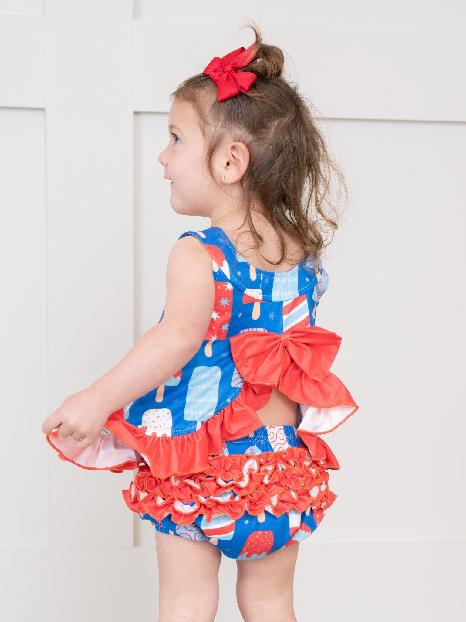 Patriotic Popsicle Ruffle Bloomers Outfit - Marie Nicole Clothing