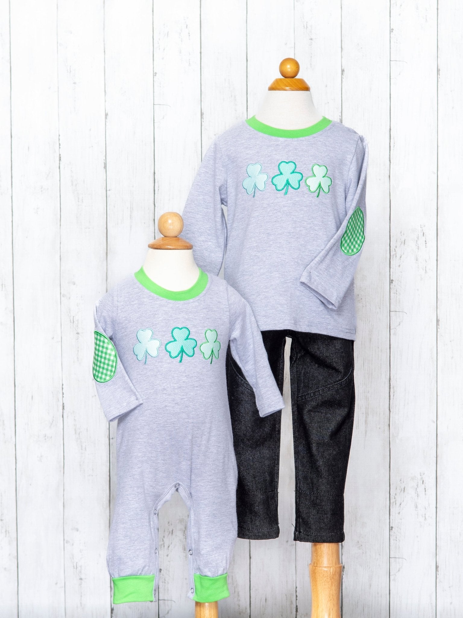 Grey Clover Shirt - Marie Nicole Clothing
