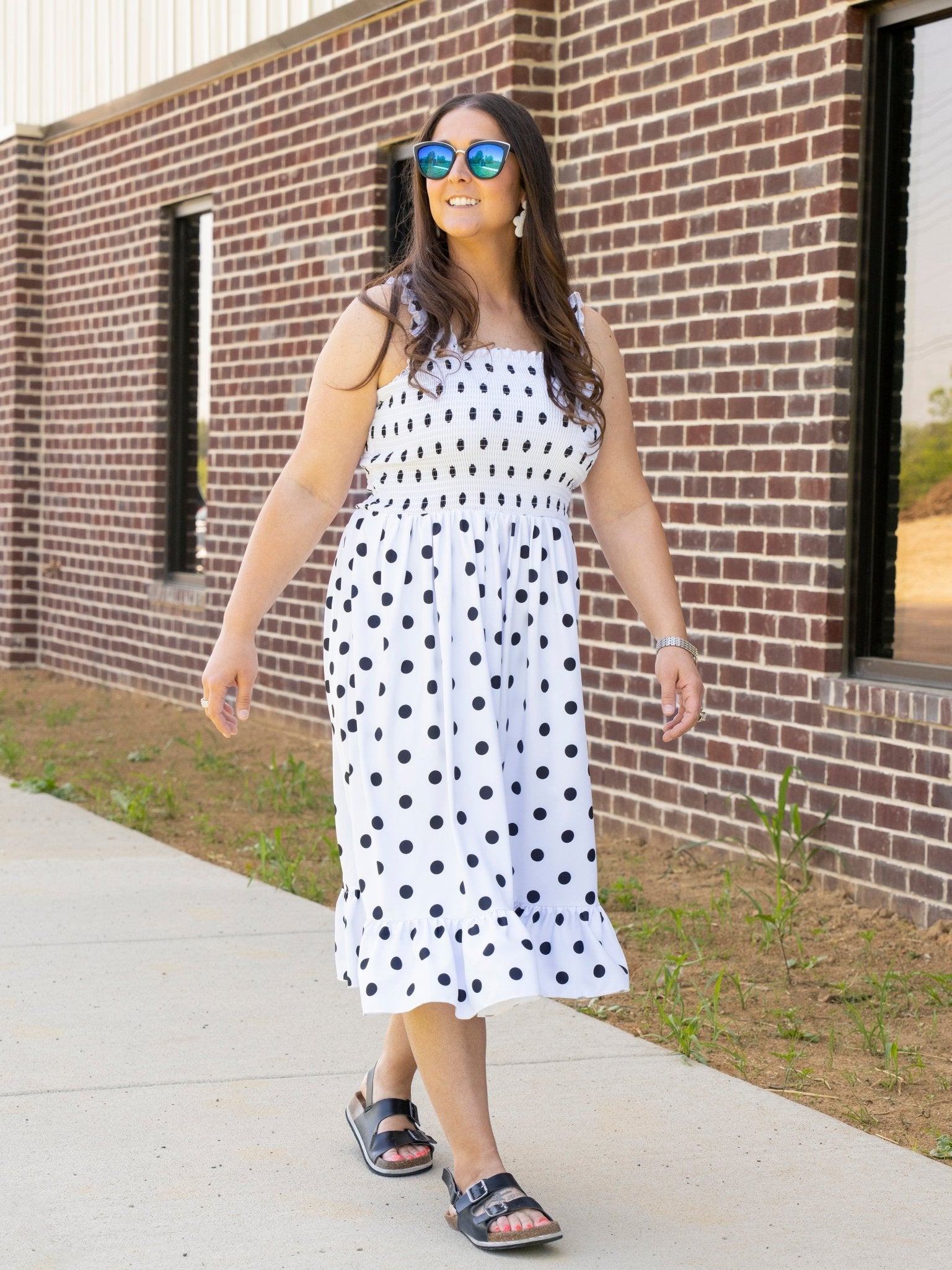 Mom & Me Smocked Polka Dot Dress & Bubble - Marie Nicole Clothing