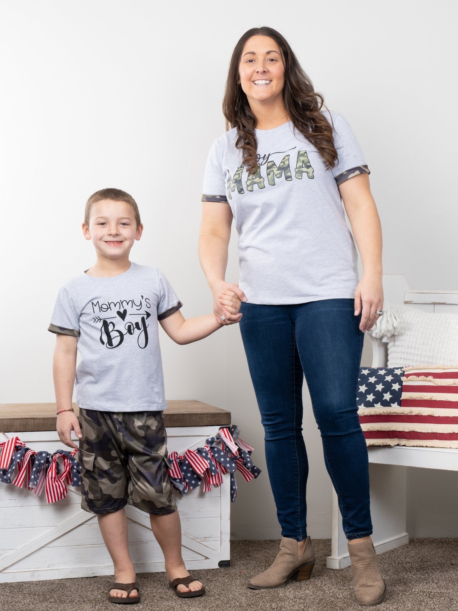 Mom & Me "Boy Mama" Camo Shirt - Marie Nicole Clothing