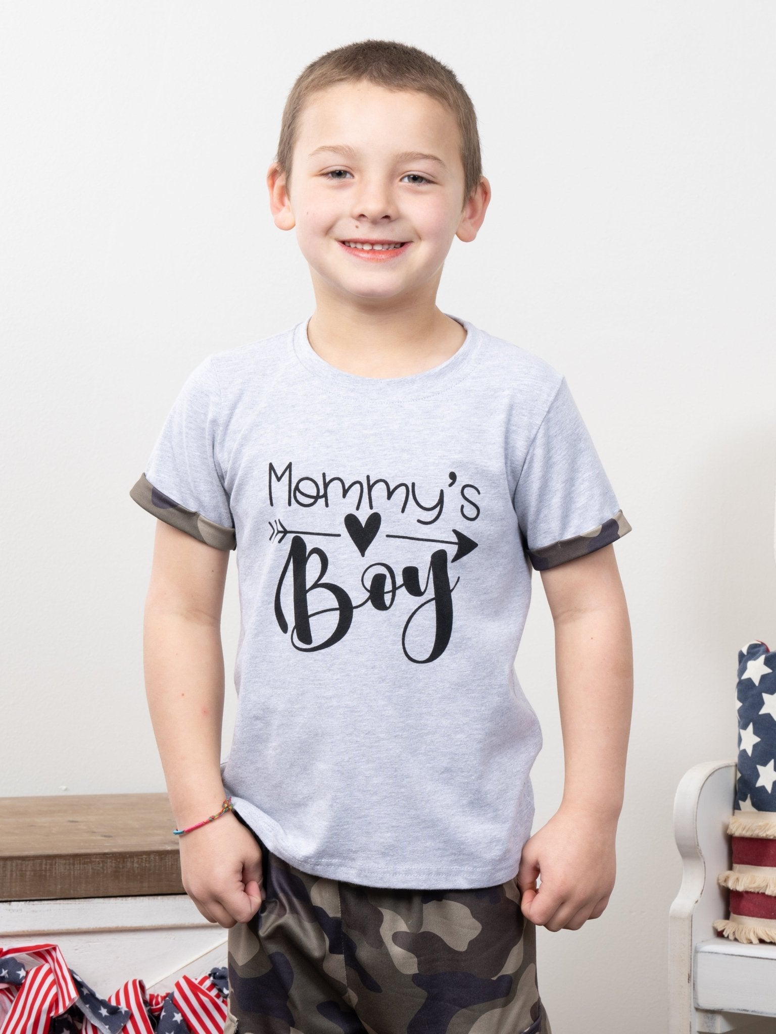 Mom & Me "Boy Mama" Camo Shirt - Marie Nicole Clothing