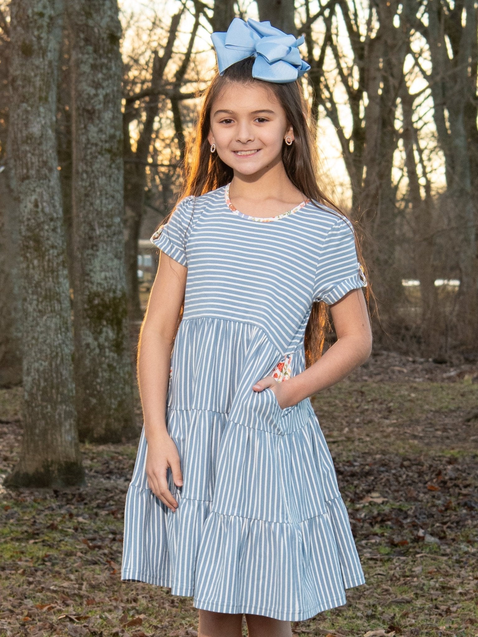 Mom & Me Tennessee Garden Striped Dress - Marie Nicole Clothing
