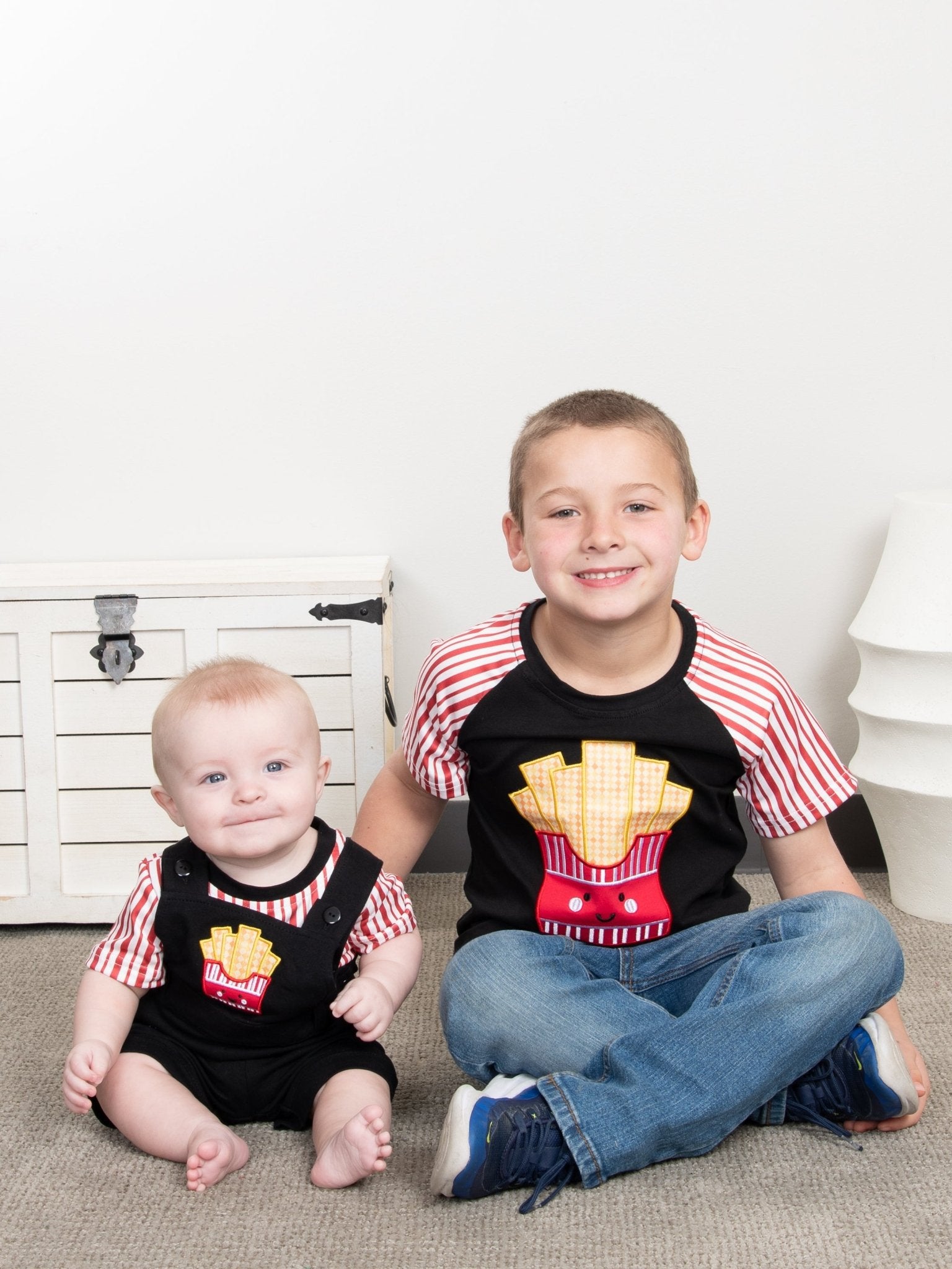 Red Striped French Fry Shirt - Marie Nicole Clothing