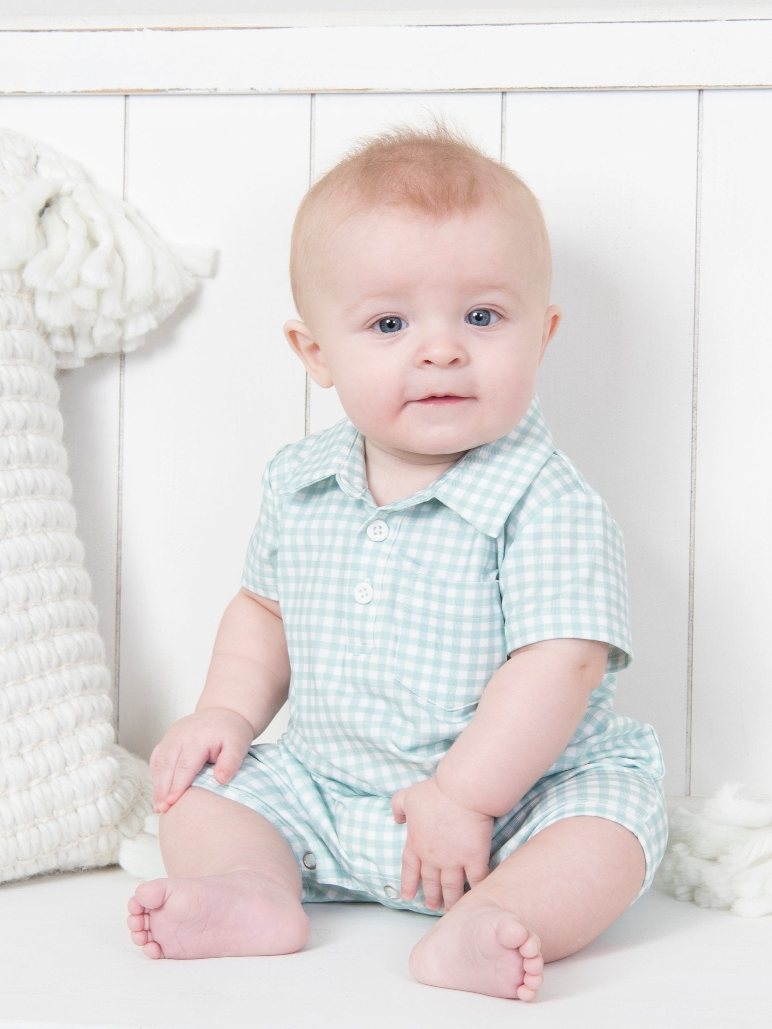 Lilly Belle Cottontail Polo Romper - Marie Nicole Clothing