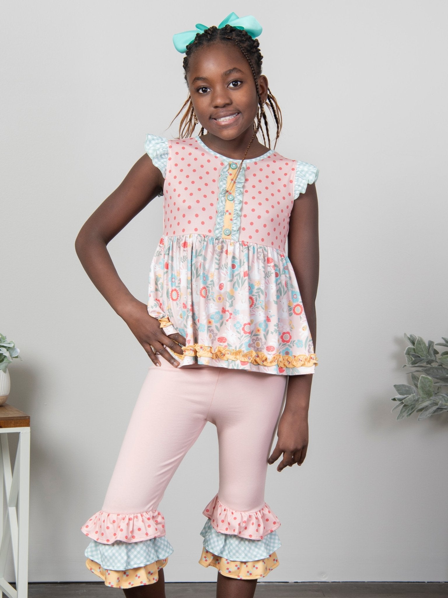 Lilly Belle Cottontail Ruffle Outfit - Marie Nicole Clothing