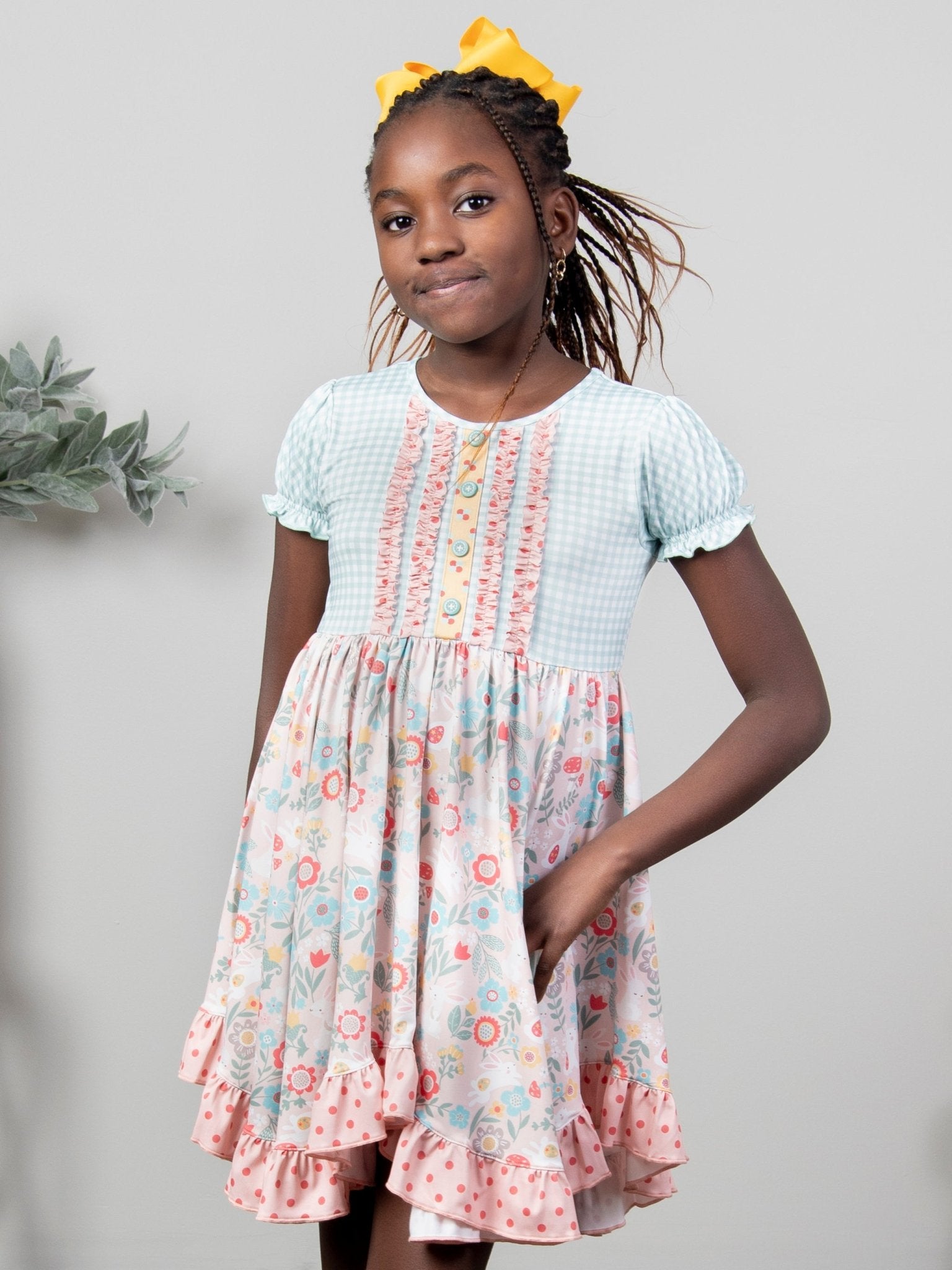 Lilly Belle Cottontail Ruffle Dress - Marie Nicole Clothing