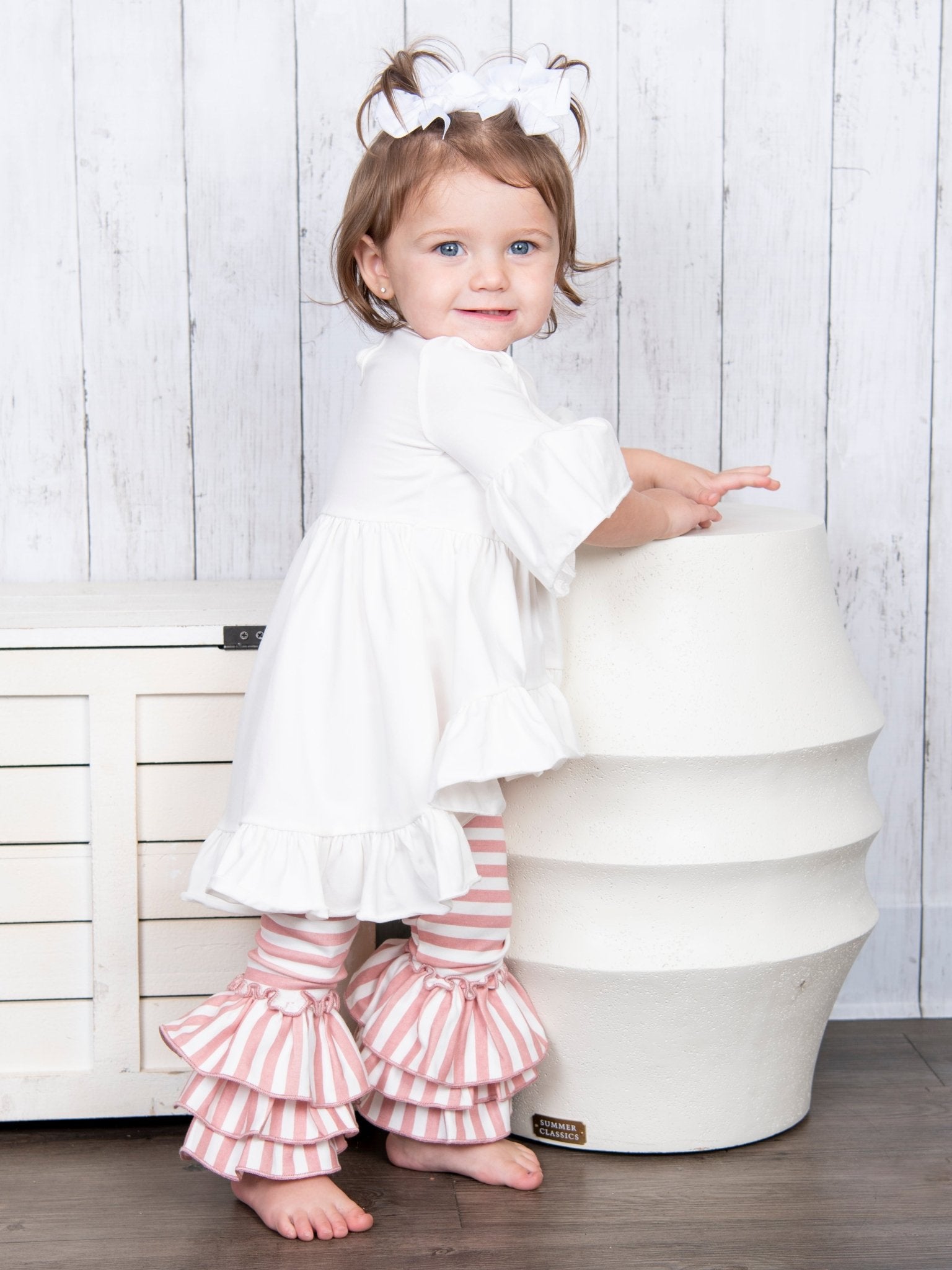 Cotton Bell - Sleeve Hi - Lo Ruffle Top - Multiple Colors - Marie Nicole Clothing