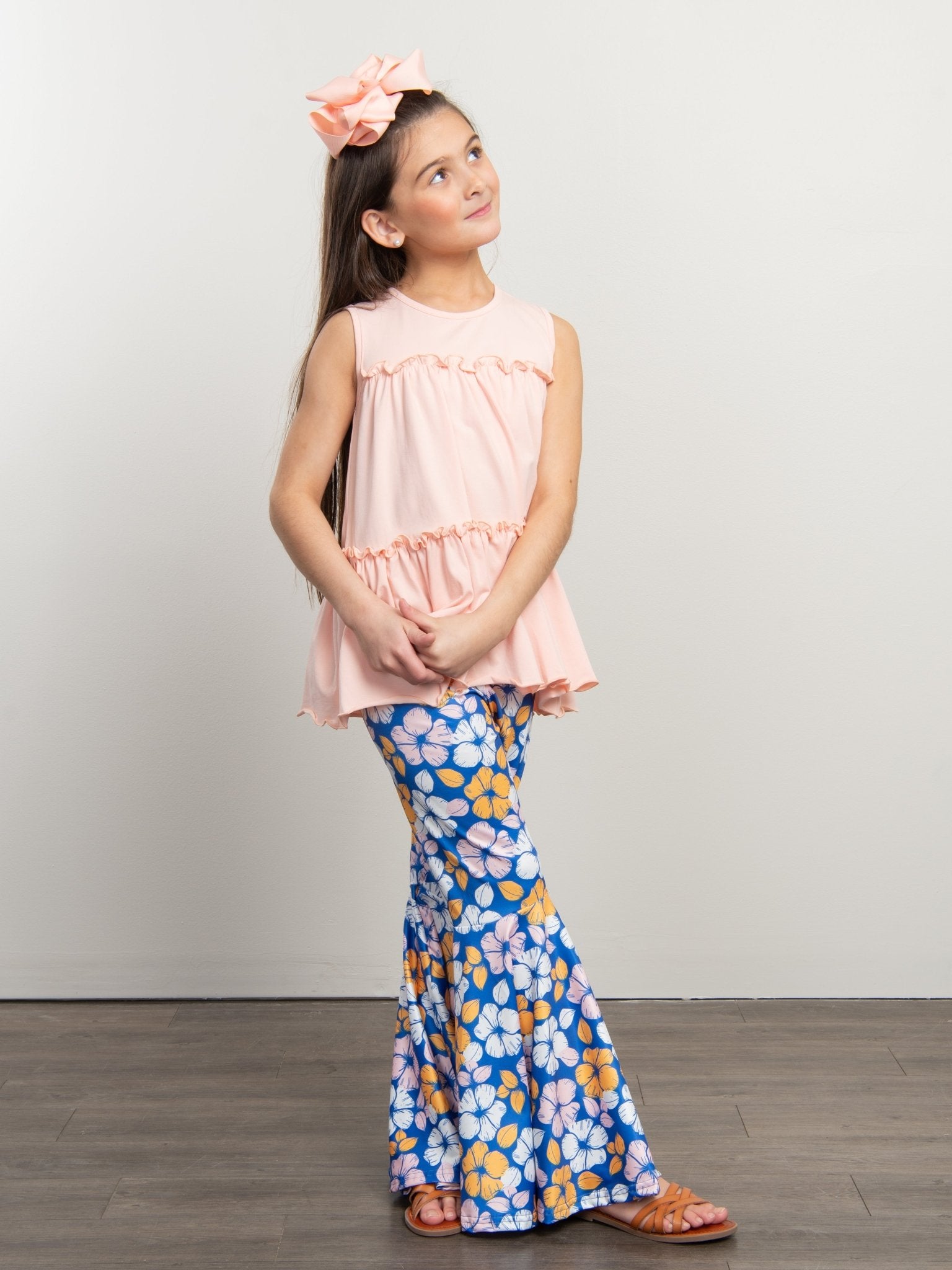 Hibiscus Bell Bottoms - Marie Nicole Clothing