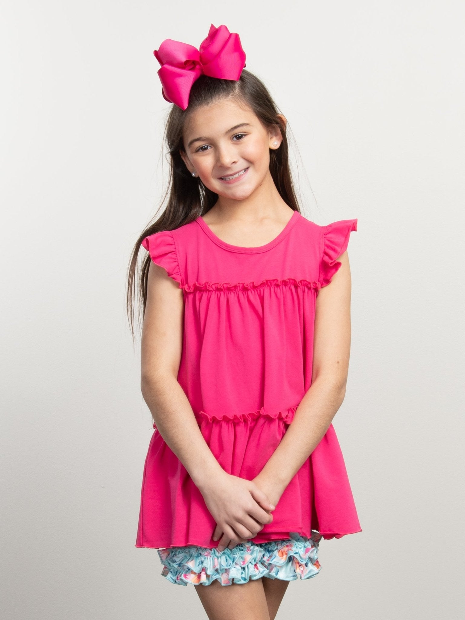 Pink Anemone Ruffle Shorts - Marie Nicole Clothing