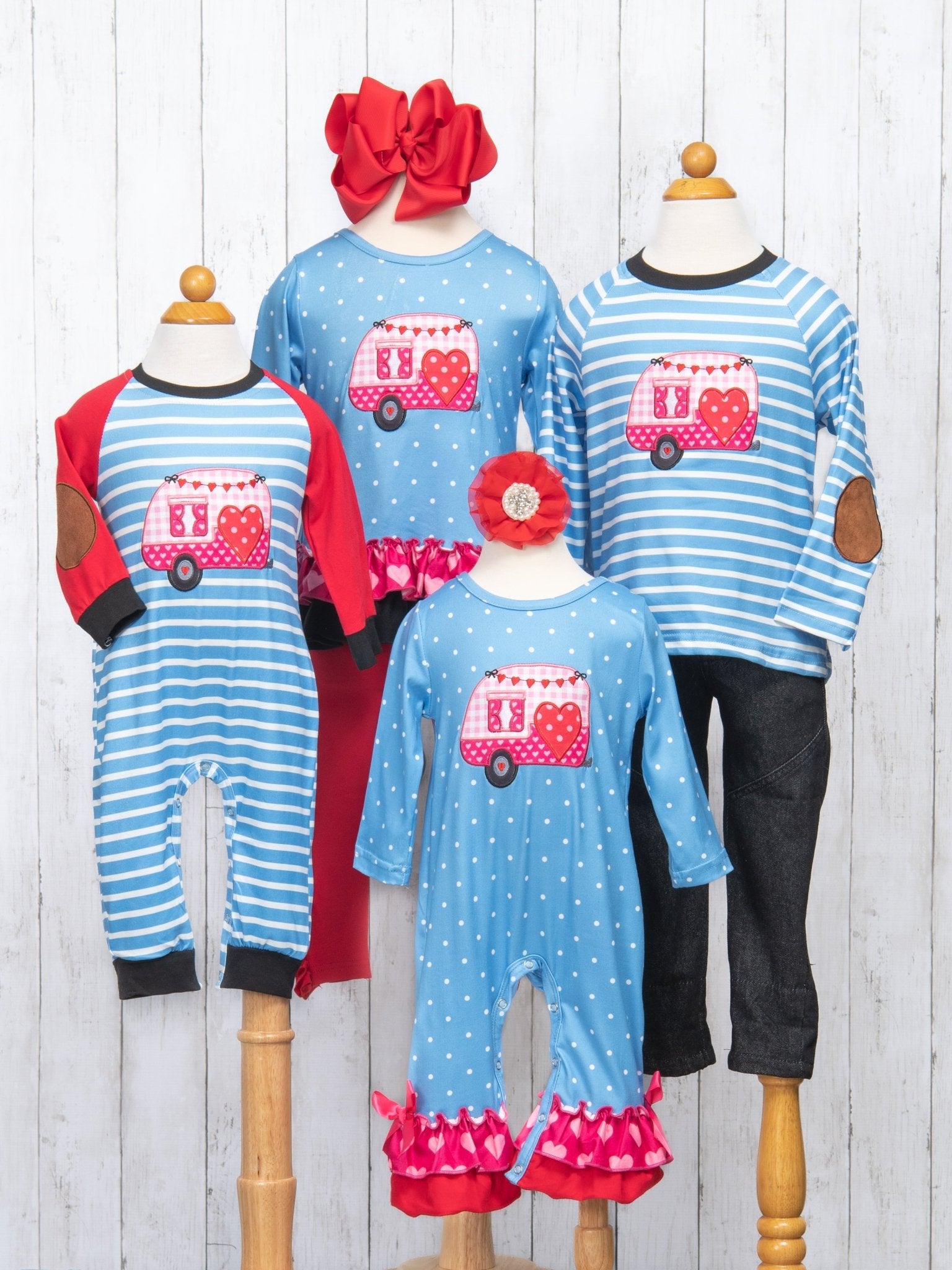 Pink Gingham Heart Camper Ruffle Romper - Marie Nicole Clothing