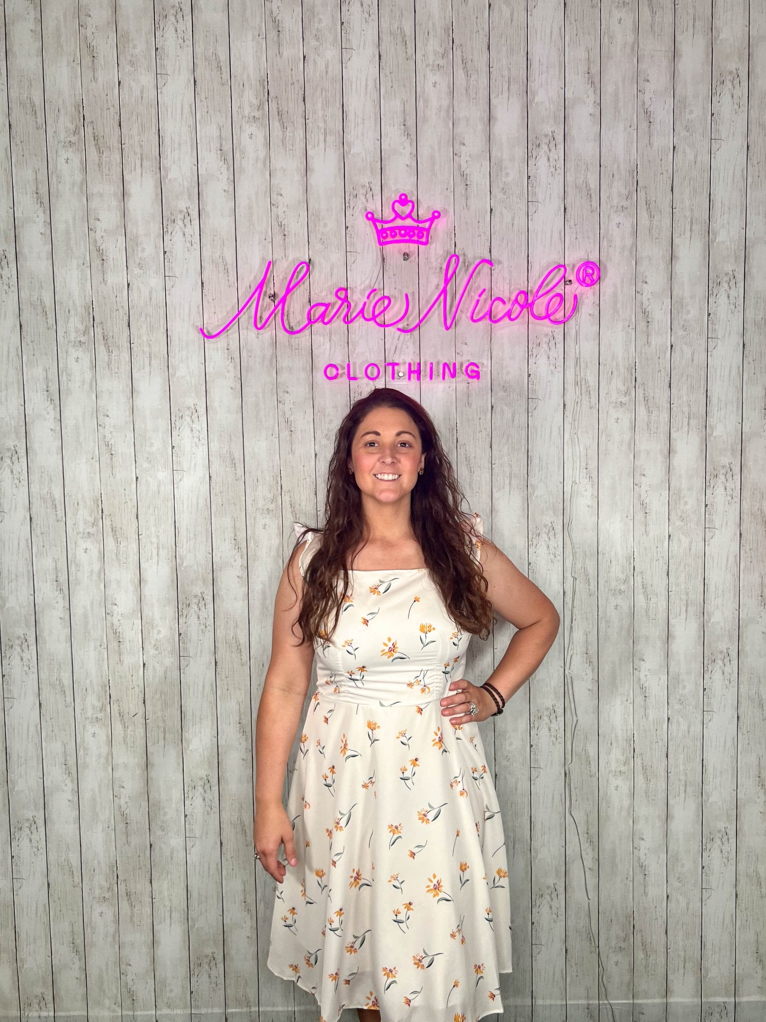 Mom & Me Dainty Floral Fluttersleeve Dress - Marie Nicole Clothing