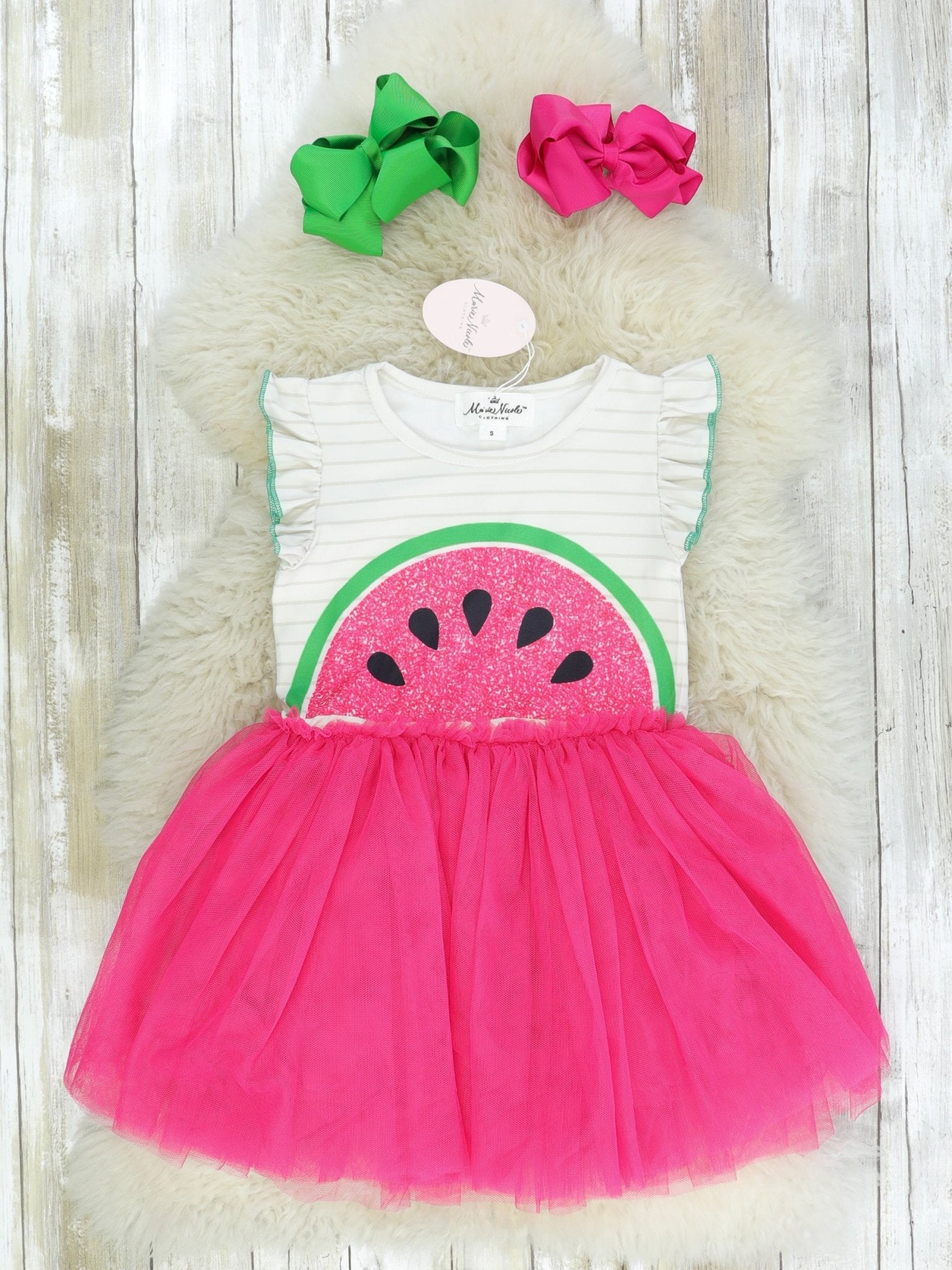 Watermelon Tulle Dress - Marie Nicole Clothing