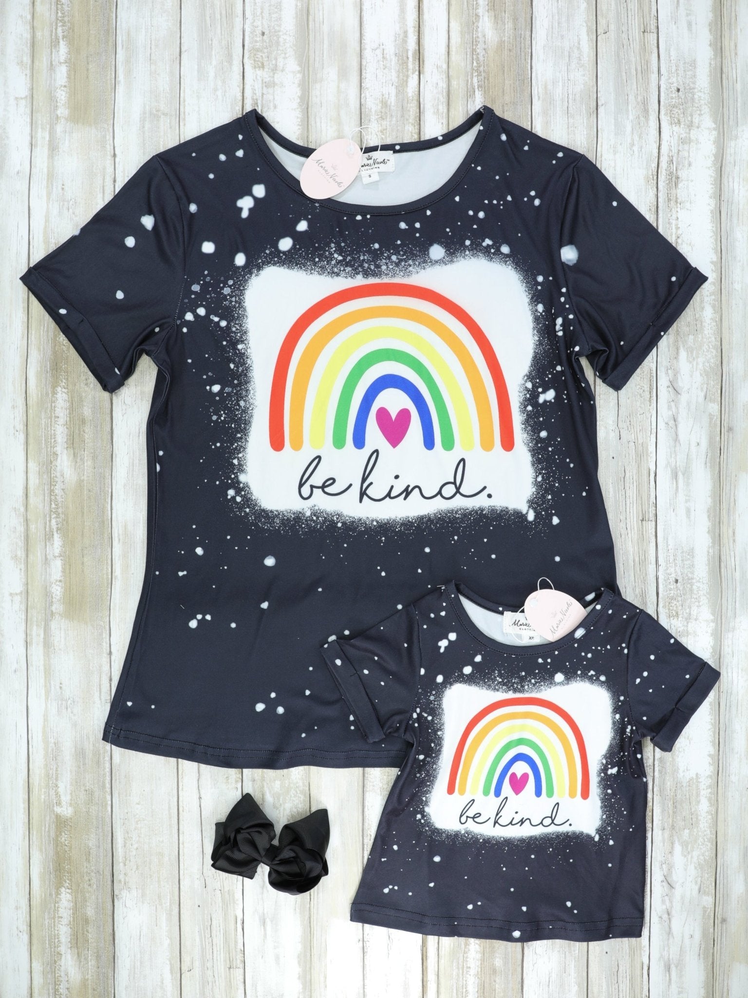 Mom & Me Distressed Be Kind Shirt - Marie Nicole Clothing