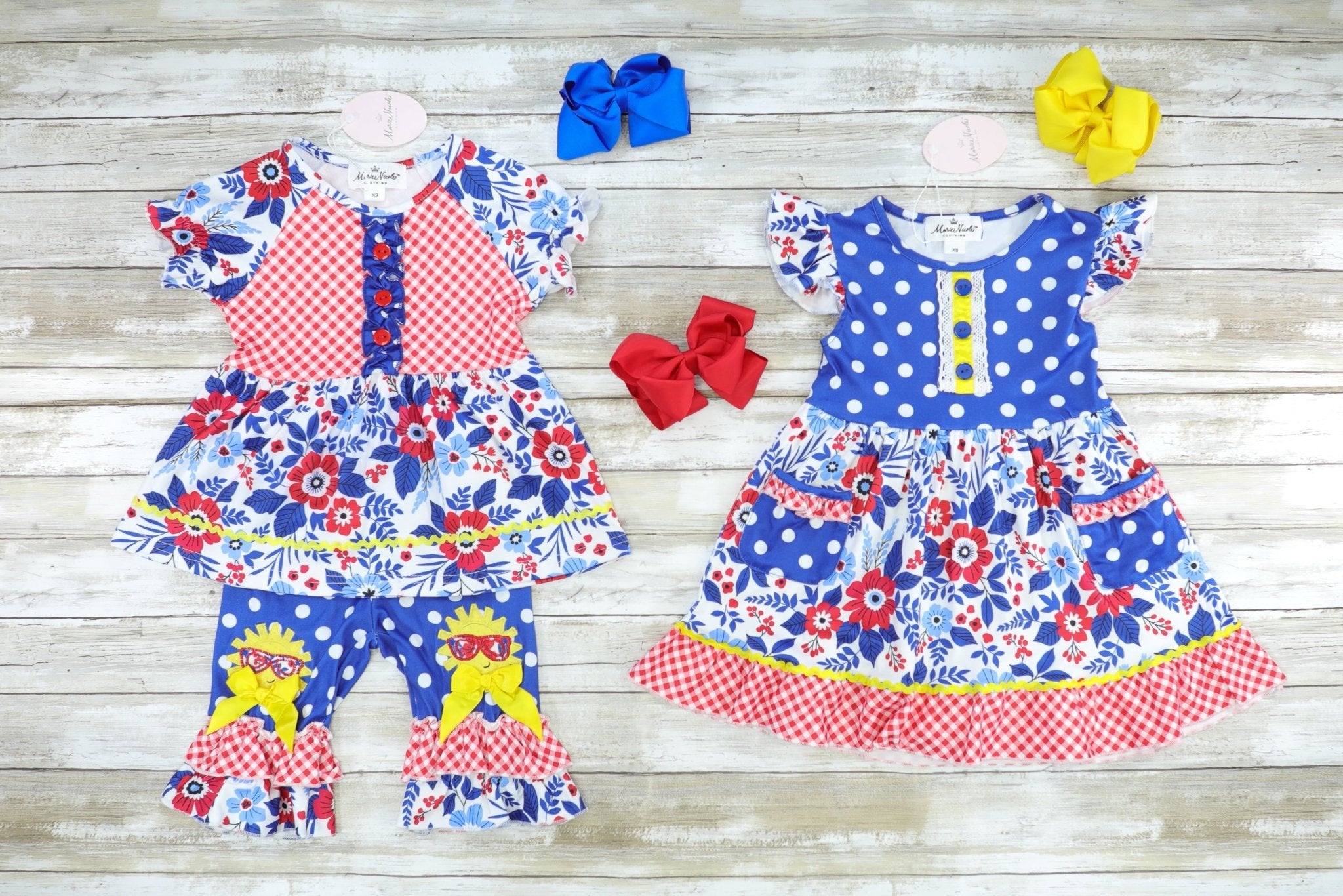 Red, White, & Blue Sunshine Romper - Marie Nicole Clothing